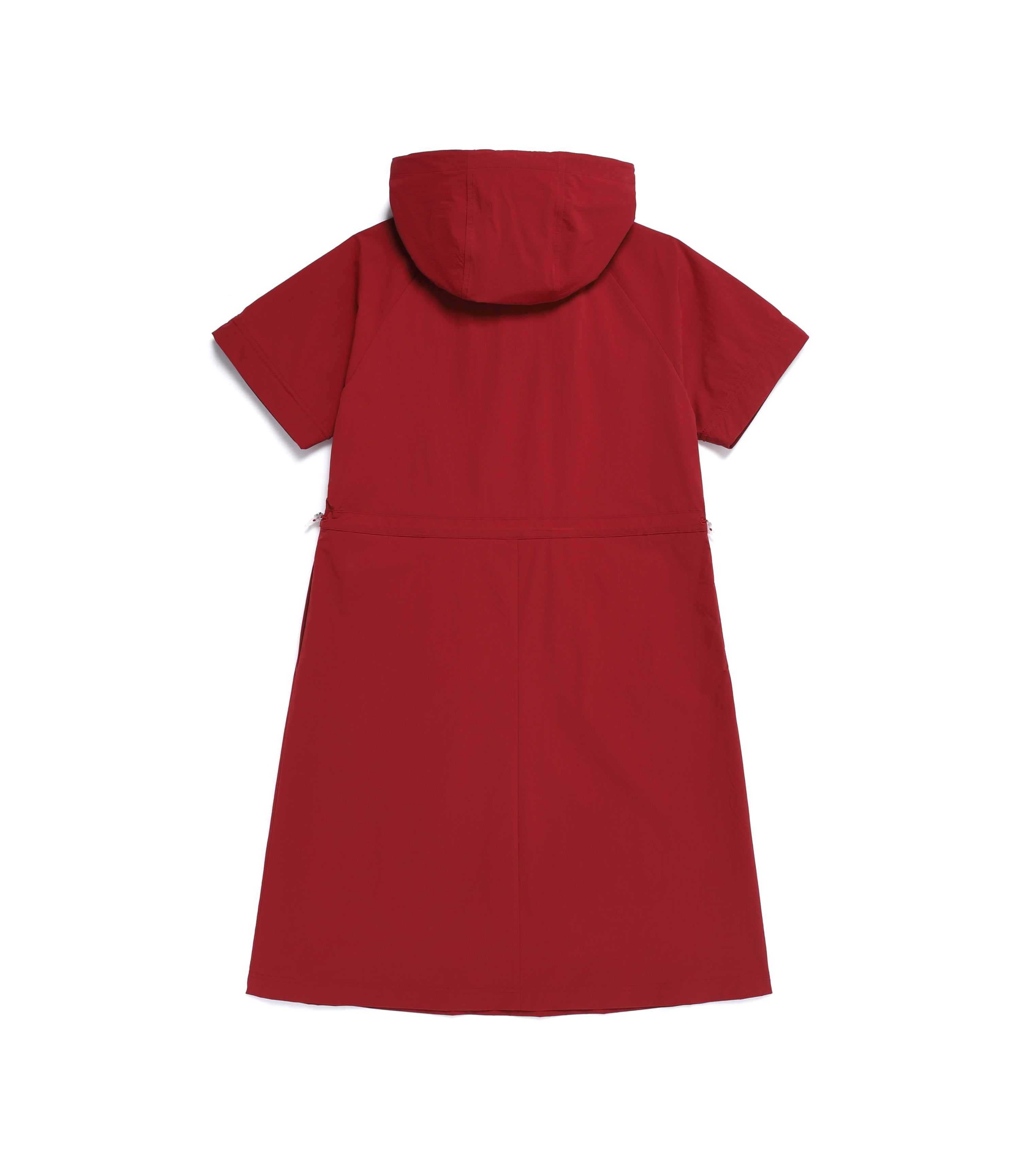 Women's Freeze Stretch H-Line Hooded Short Sleeve Dress<br>DEEP ROSE