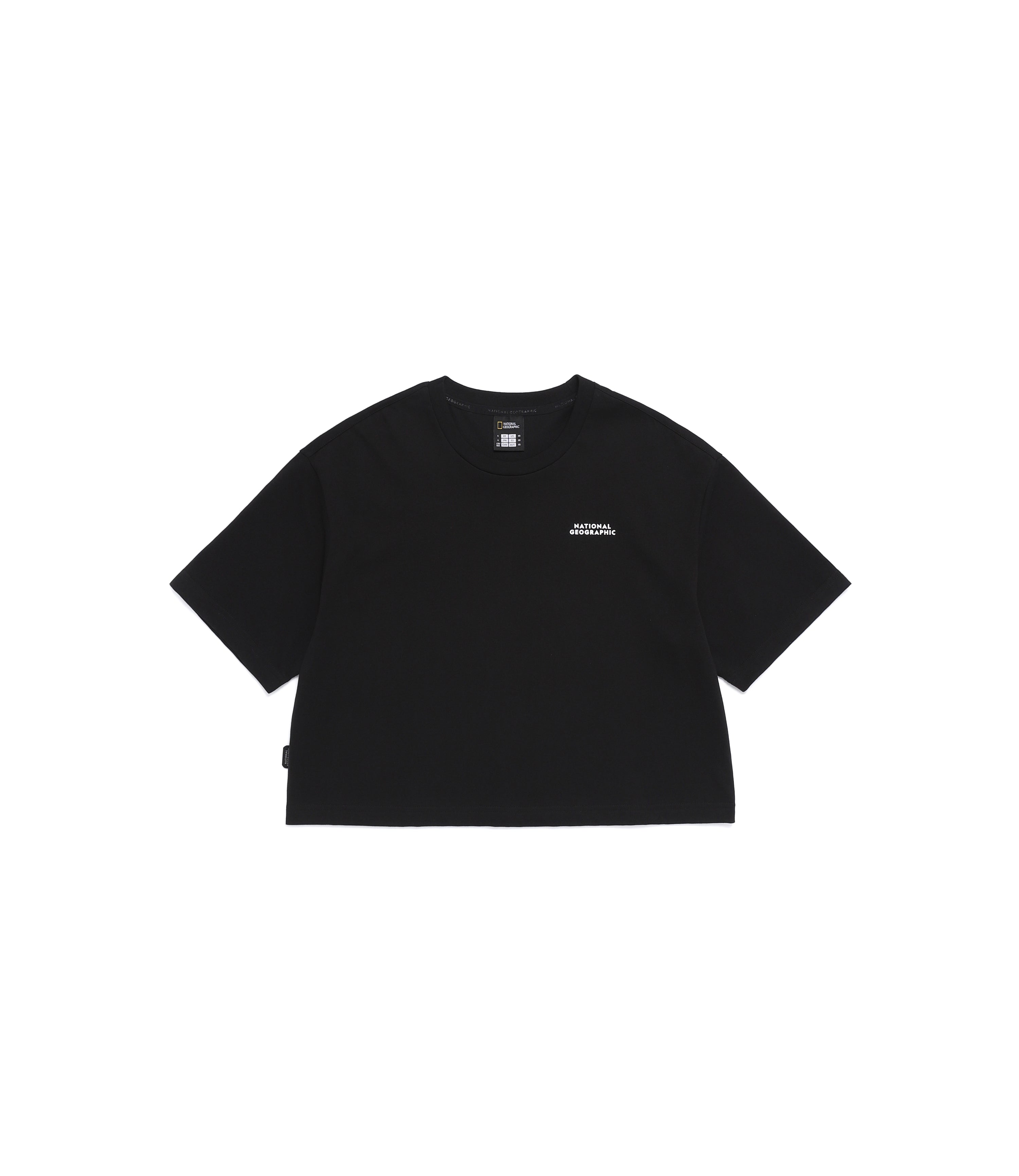 Women's RATEL Regen Overfit Cropped Short Sleeve Tee<br>BLACK