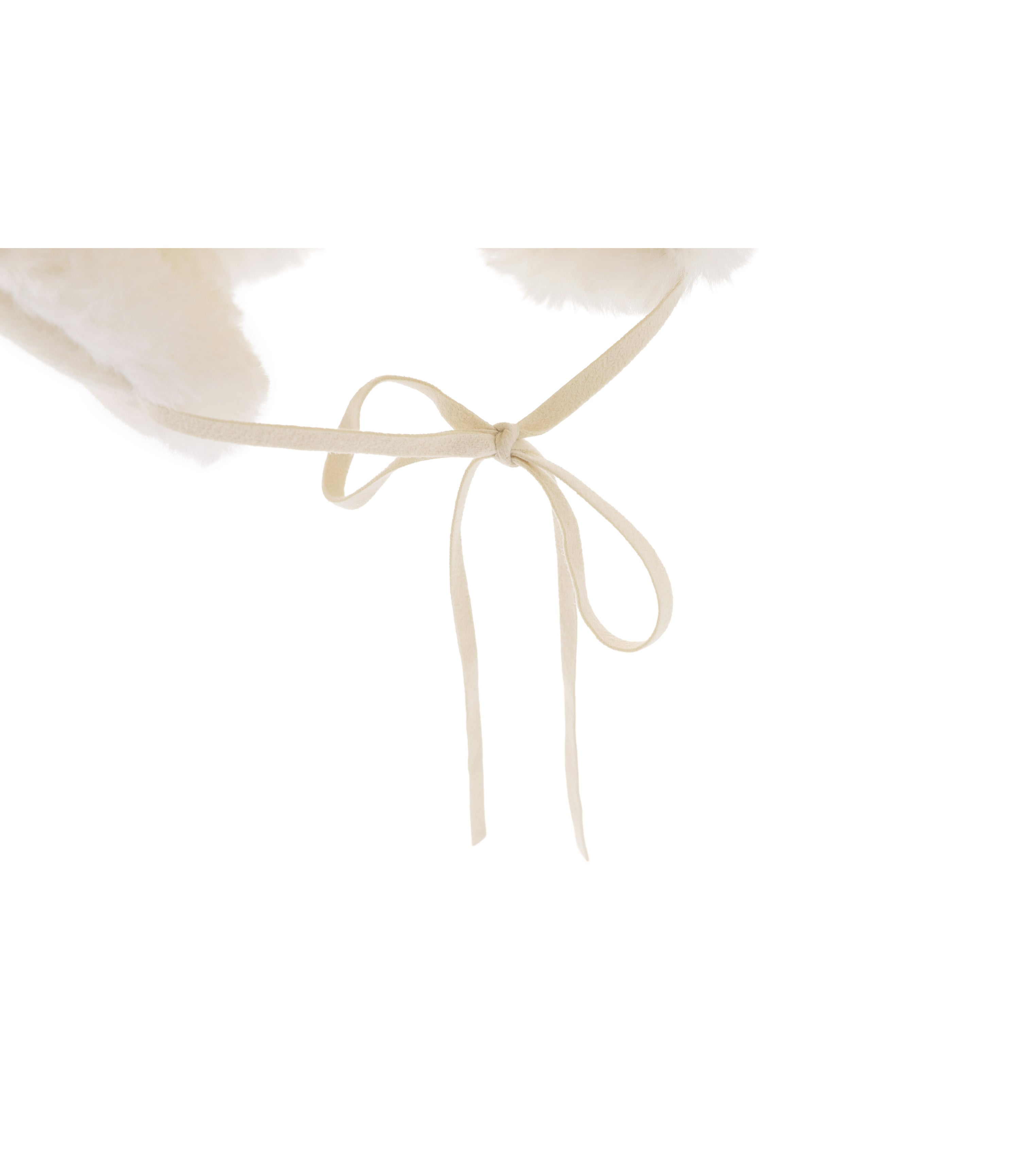 Wool Earflap Pompom Cap<br>IVORY