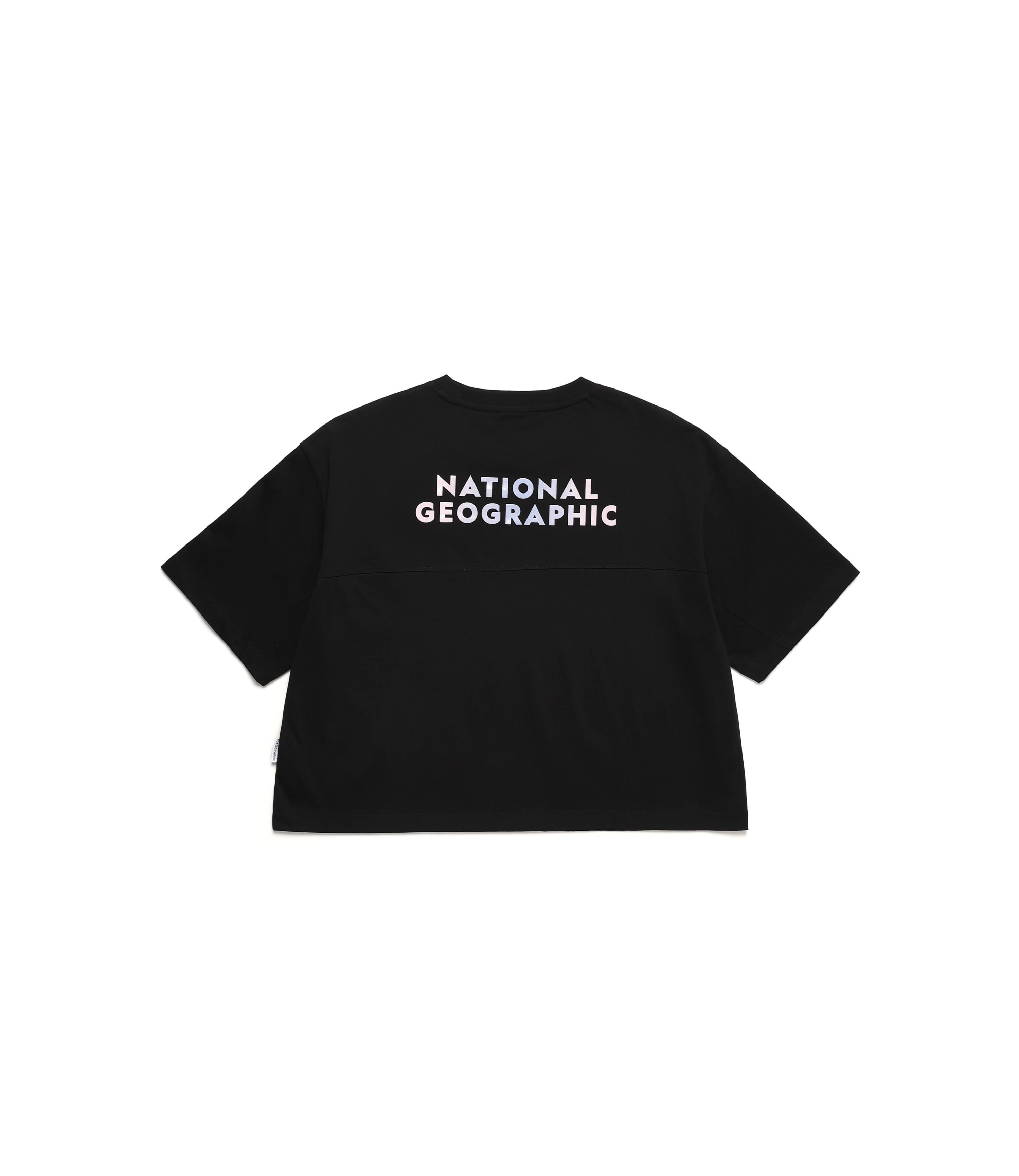 Women's LOGO Cropped Short Sleeve Tee<br>CARBON BLACK