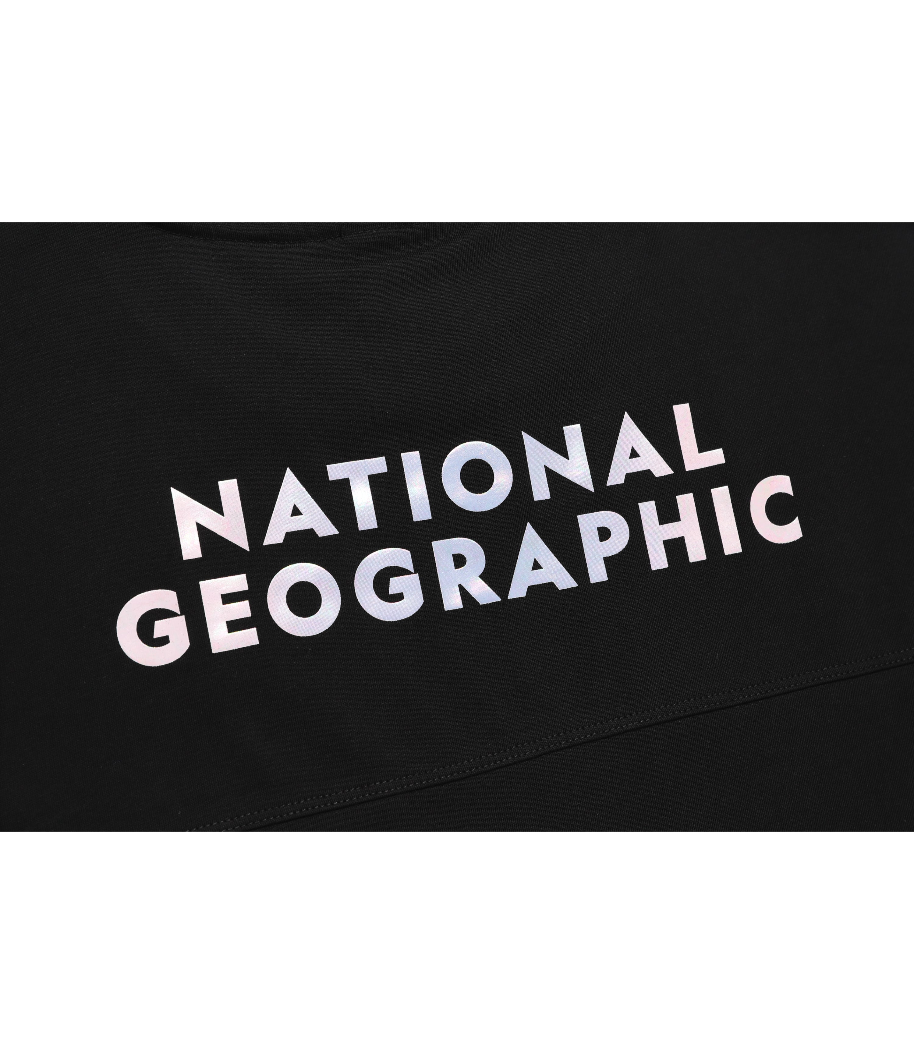 Women's LOGO Cropped Short Sleeve Tee<br>CARBON BLACK