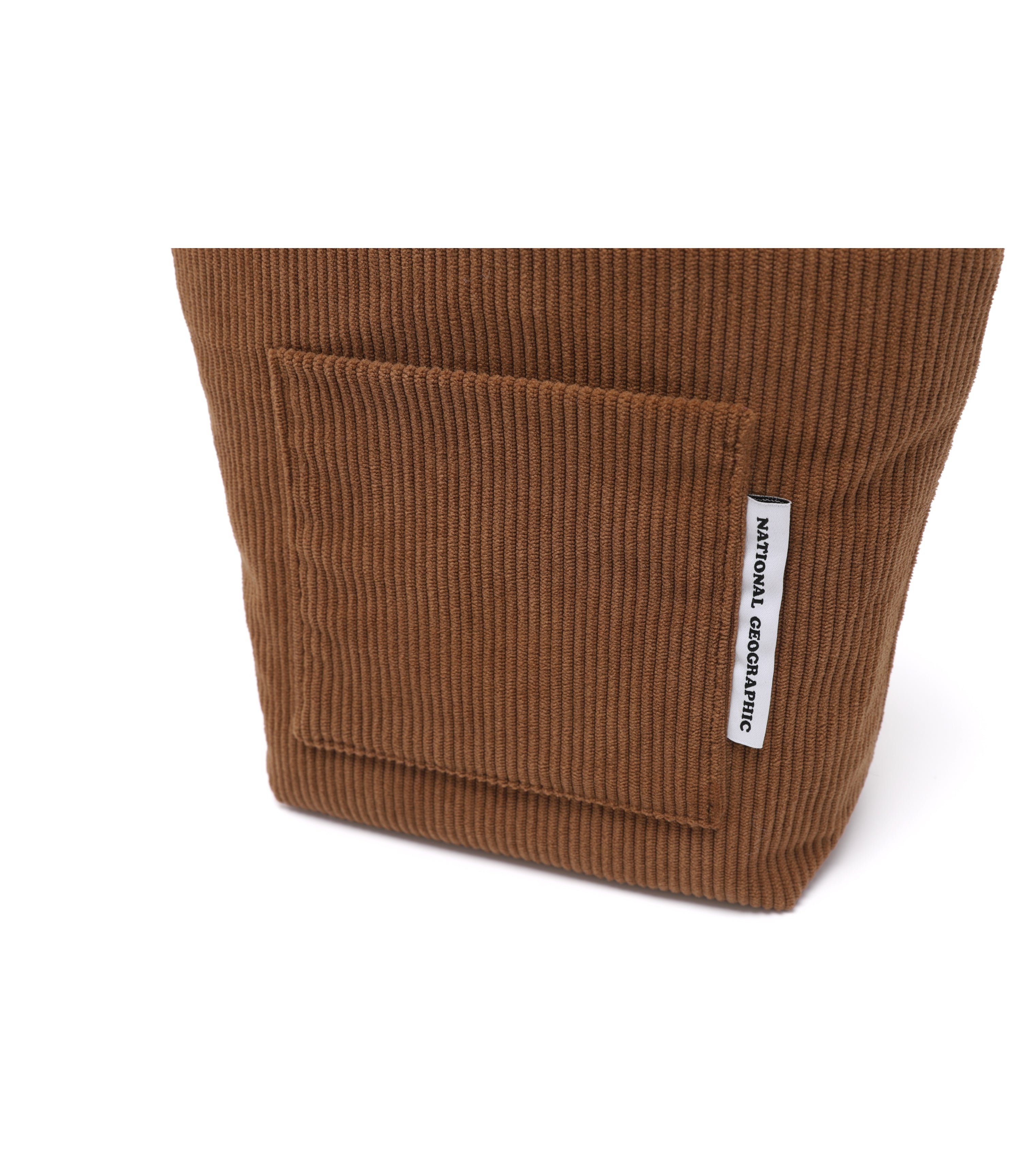 Corduroy Mini Tote Bag<br>BROWN