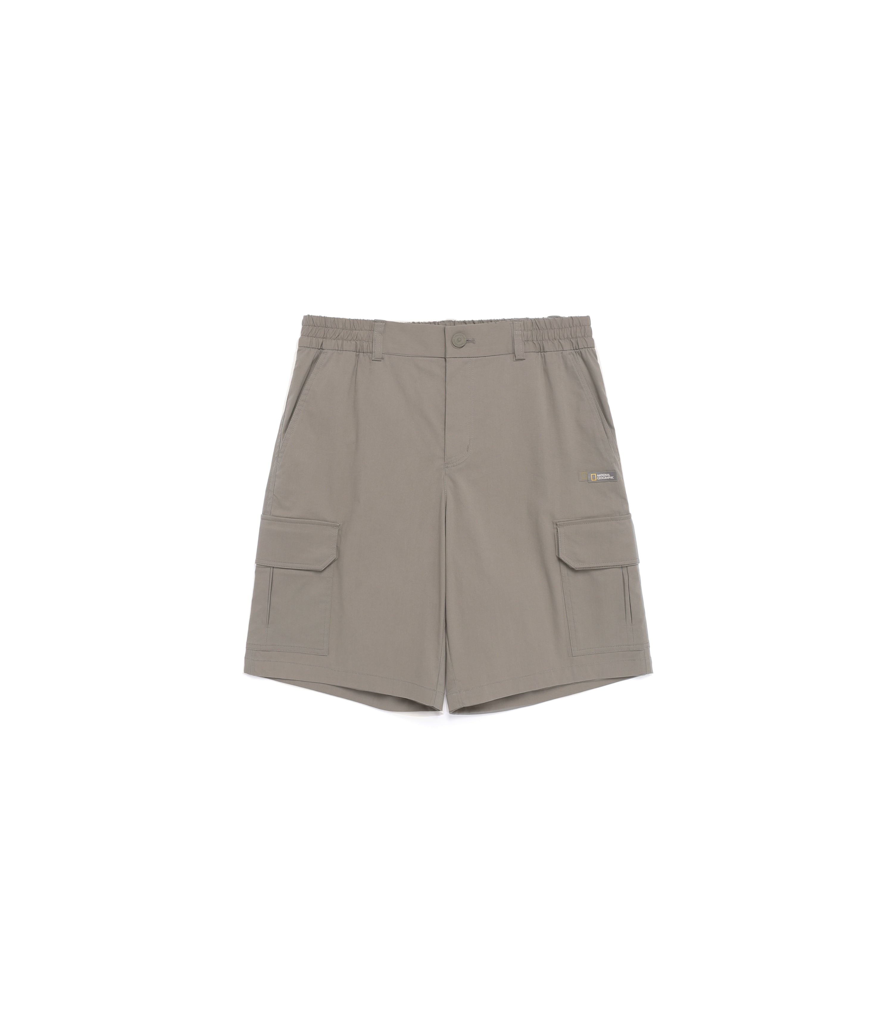Unisex Cargo Pocket Knee-Length Short Pants<br>G/KHAKI