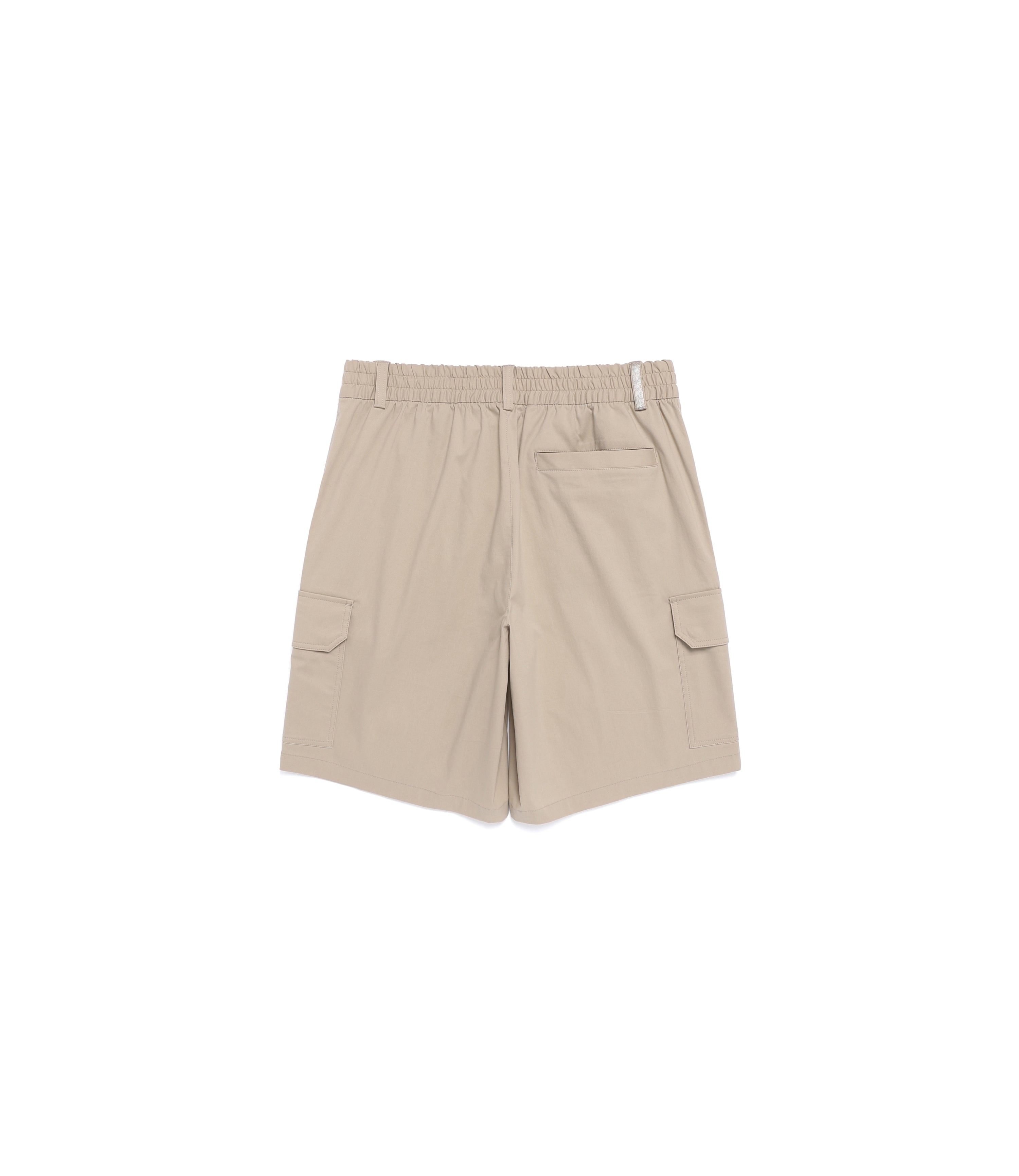 Unisex Cargo Pocket Knee-Length Short Pants<br>MOURNING BEIGE