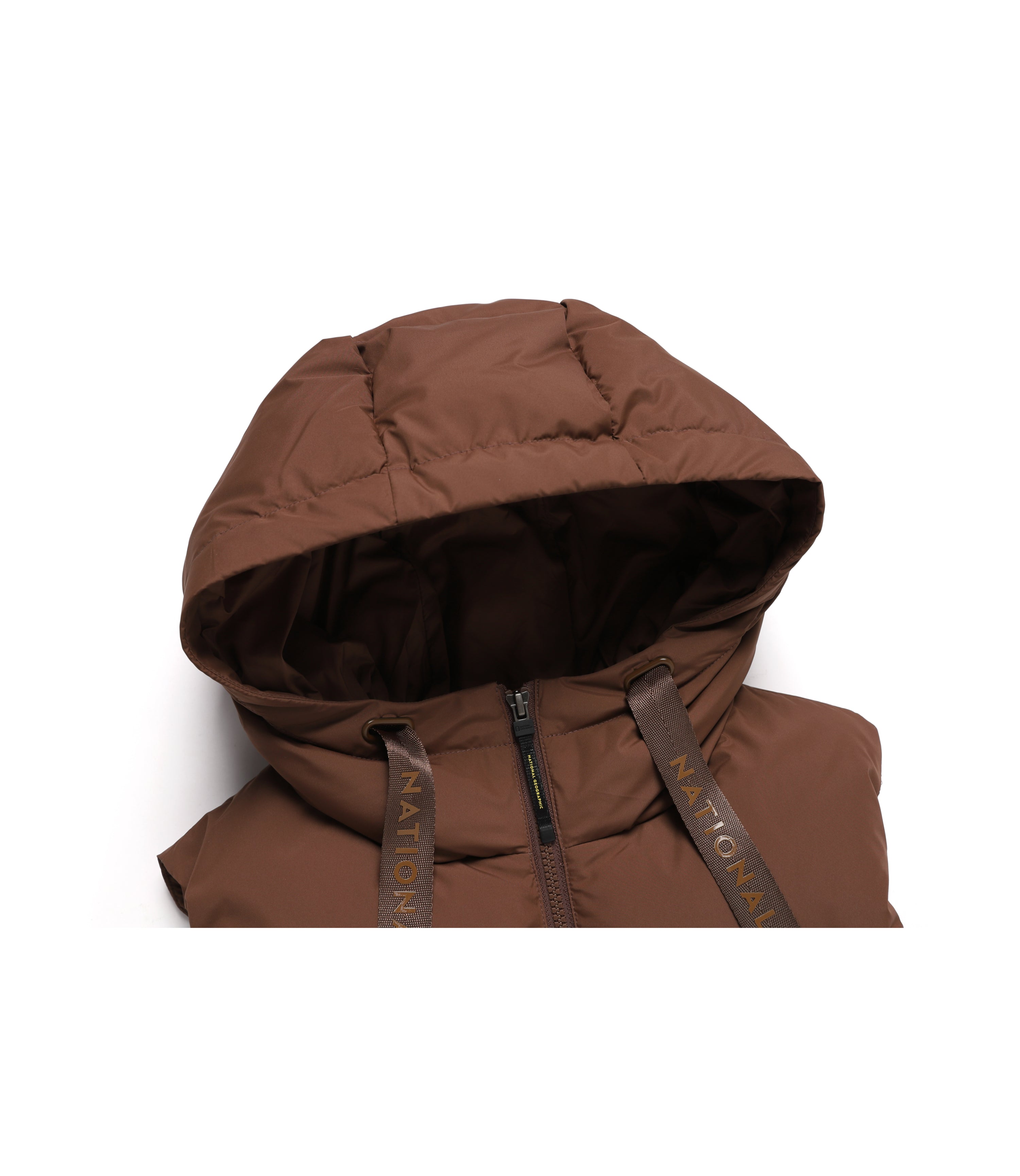 Women's Crasa Short Duck Down Hooded Vest<br>BRICK