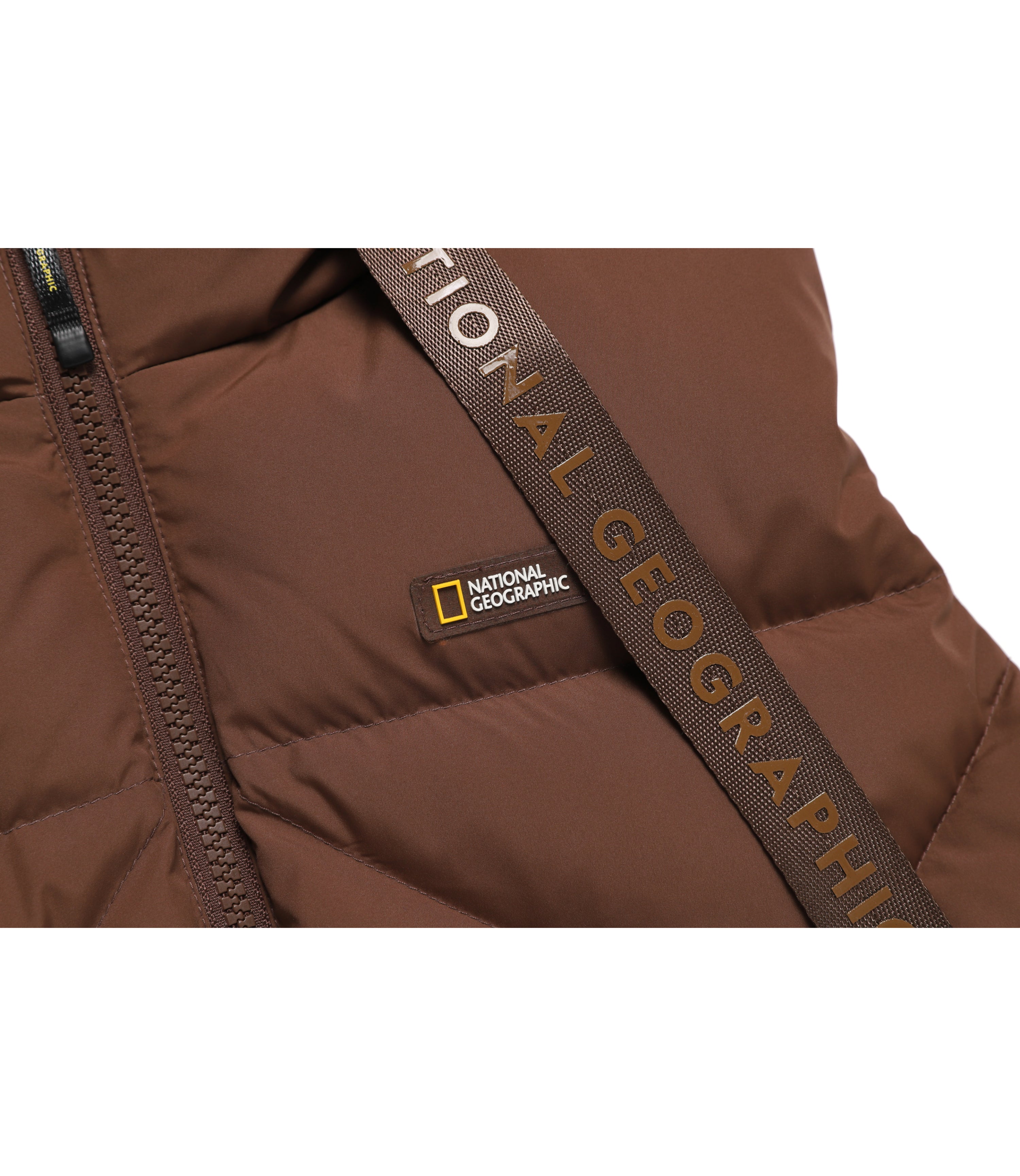 Women's Crasa Short Duck Down Hooded Vest<br>BRICK