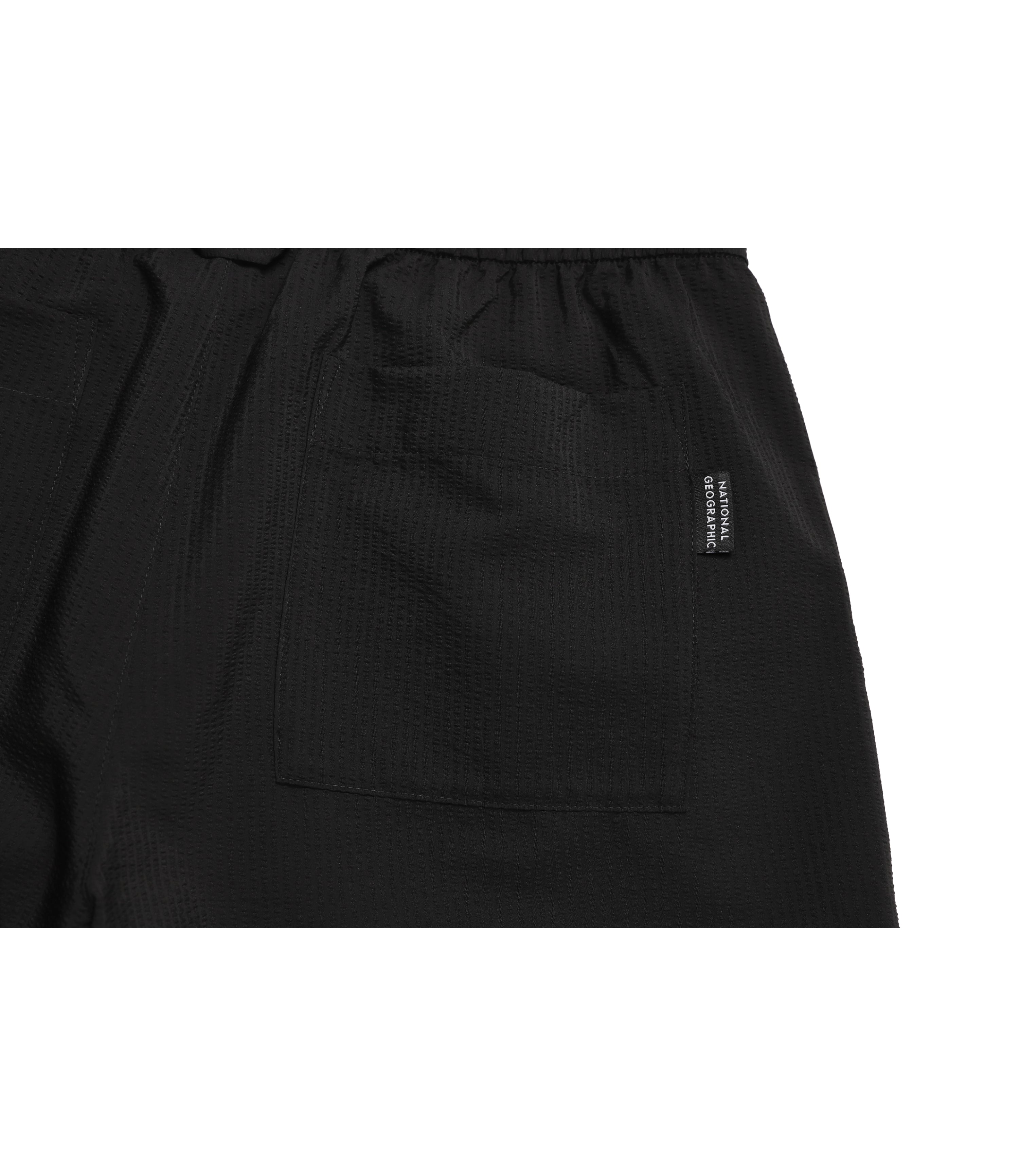 Women's Seersucher Set-Up Short Pants<br>CARBON BLACK