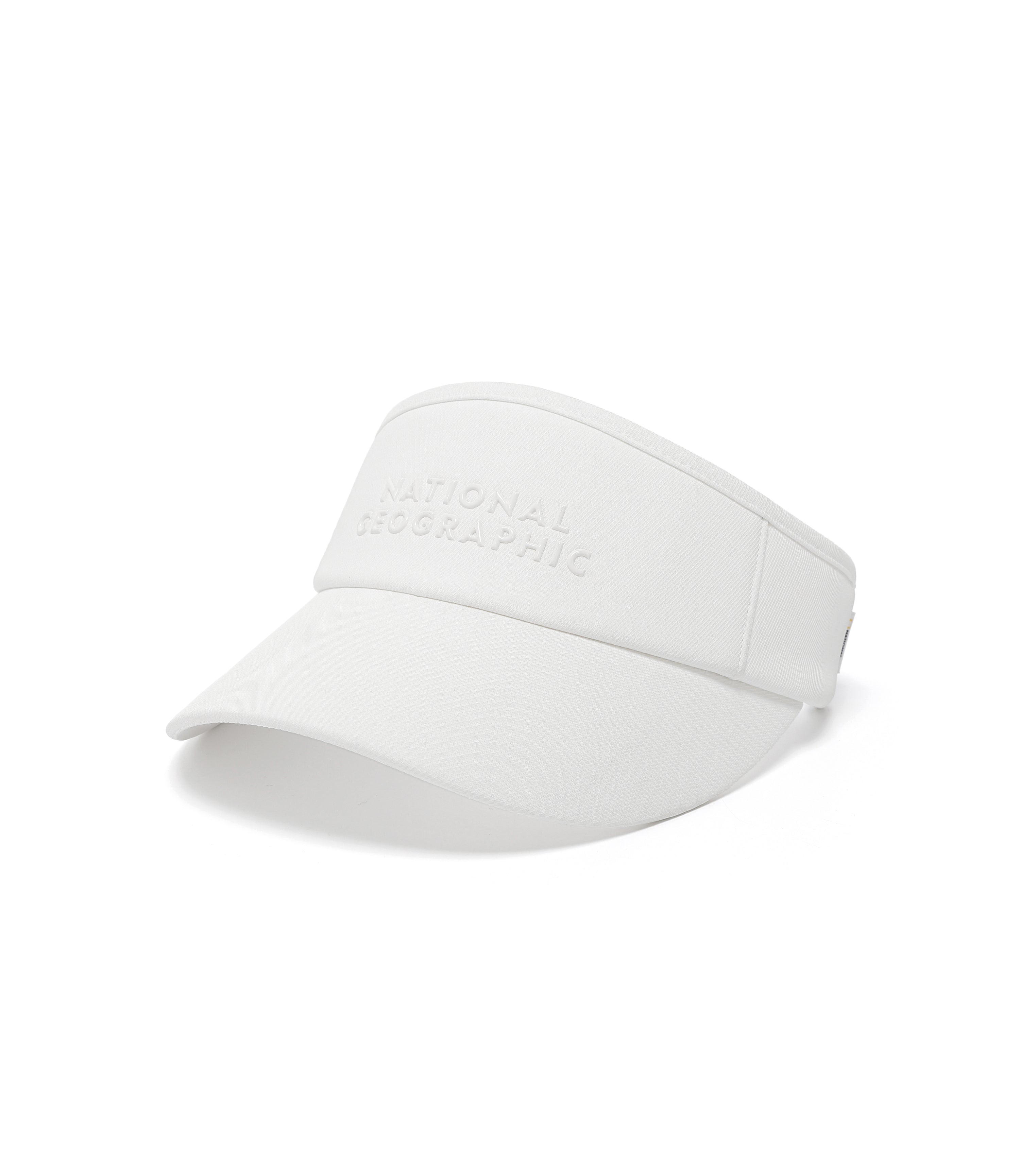 Raised Silicon LOGO Sun Visor Cap<br>WHITE
