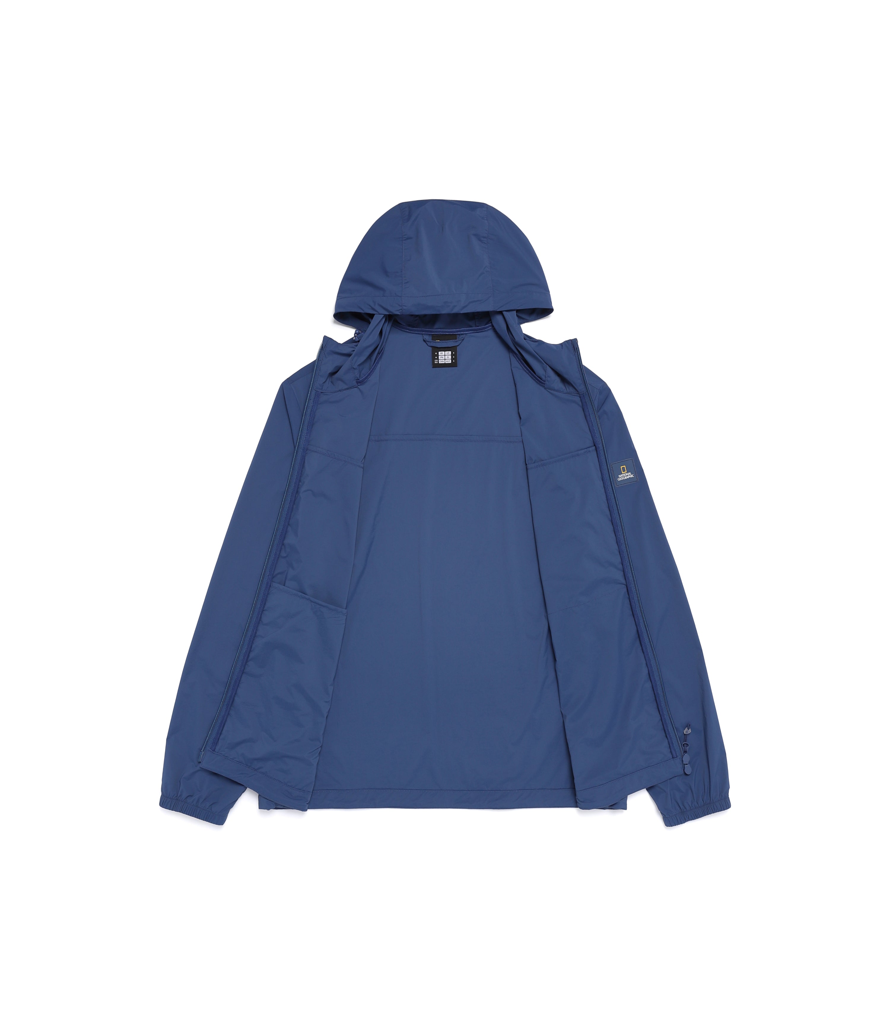 Unisex WALLACE Full Zip-Up Hooded Wind Breaker<br>DARK BLUE