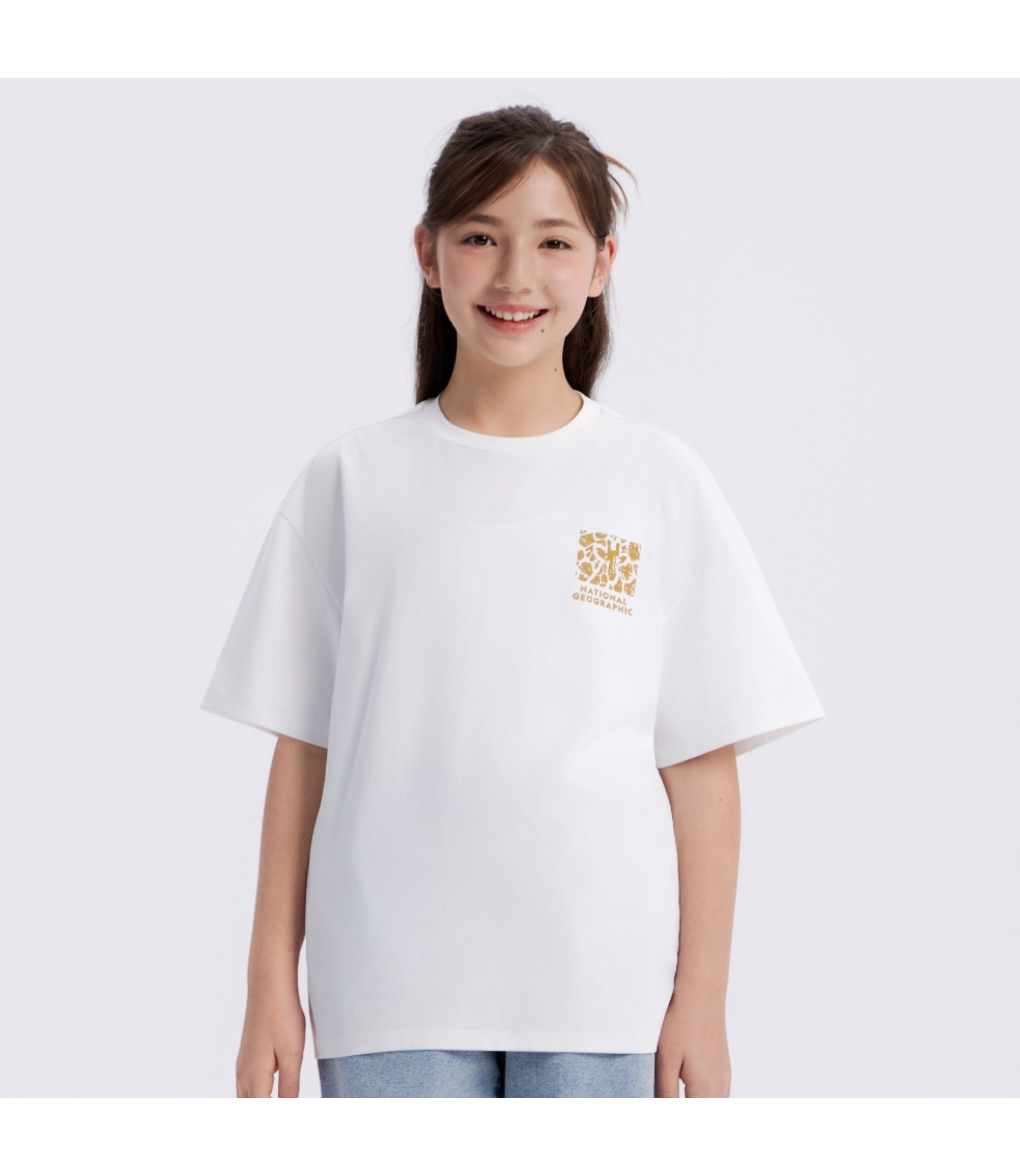Kid's Cooling Safari Graphic Short Sleeve Tee<br>WHITE