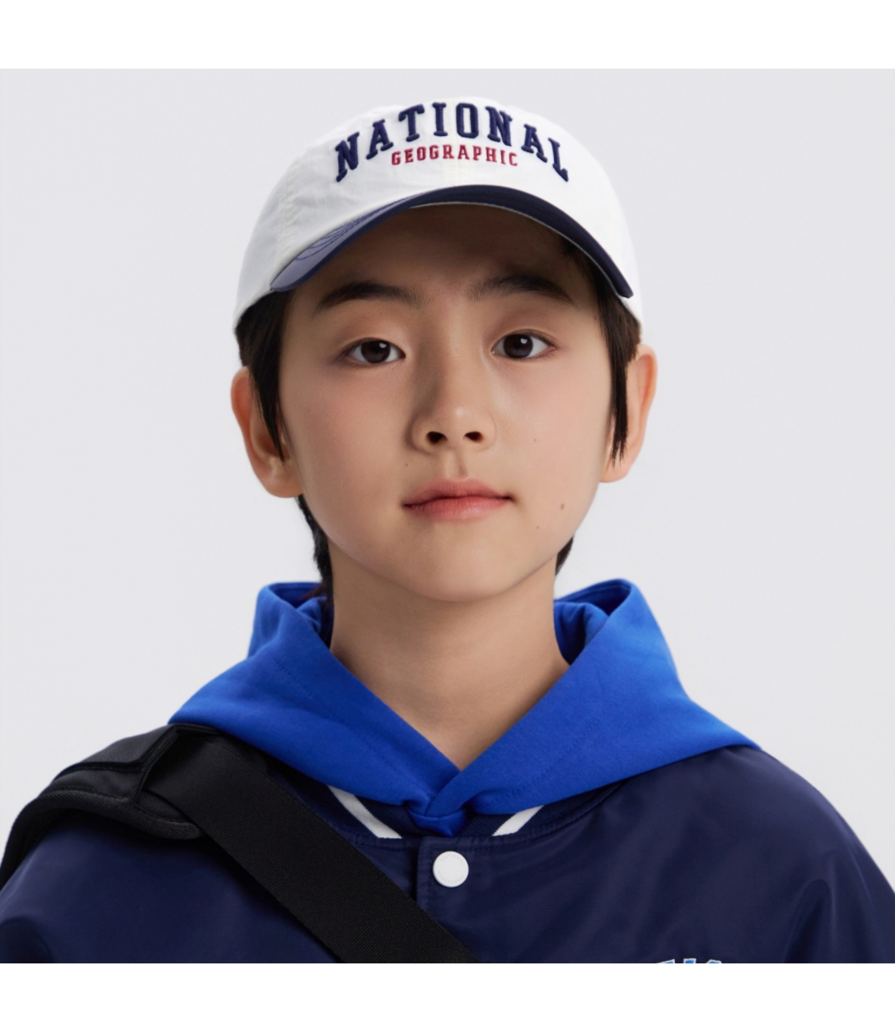Kid's Color Block Big Logo Cap<br>NAVY