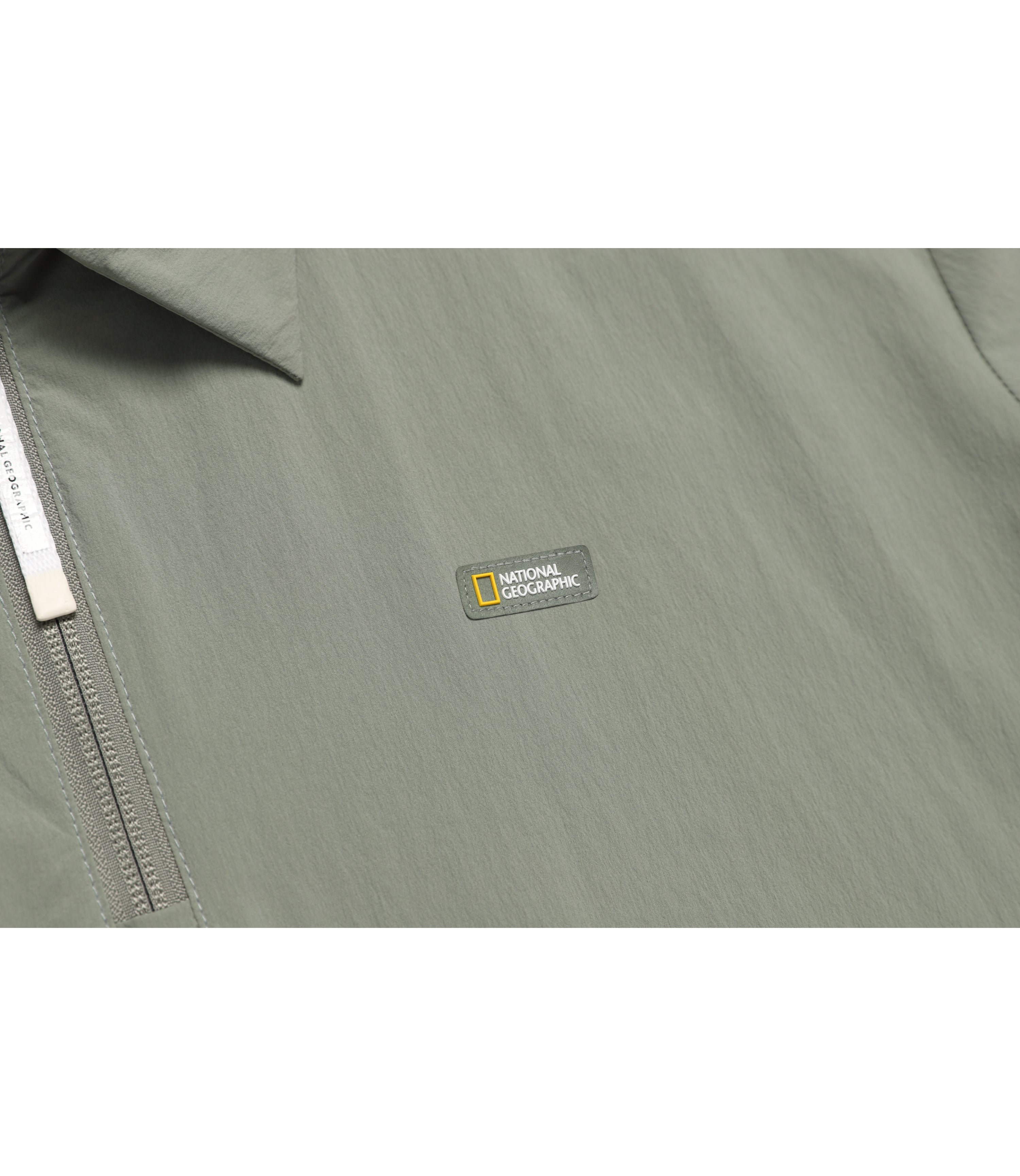 Women's ADELIE Lightweight Woven Stretch Collar Dress<br>LICHEN KHAKI