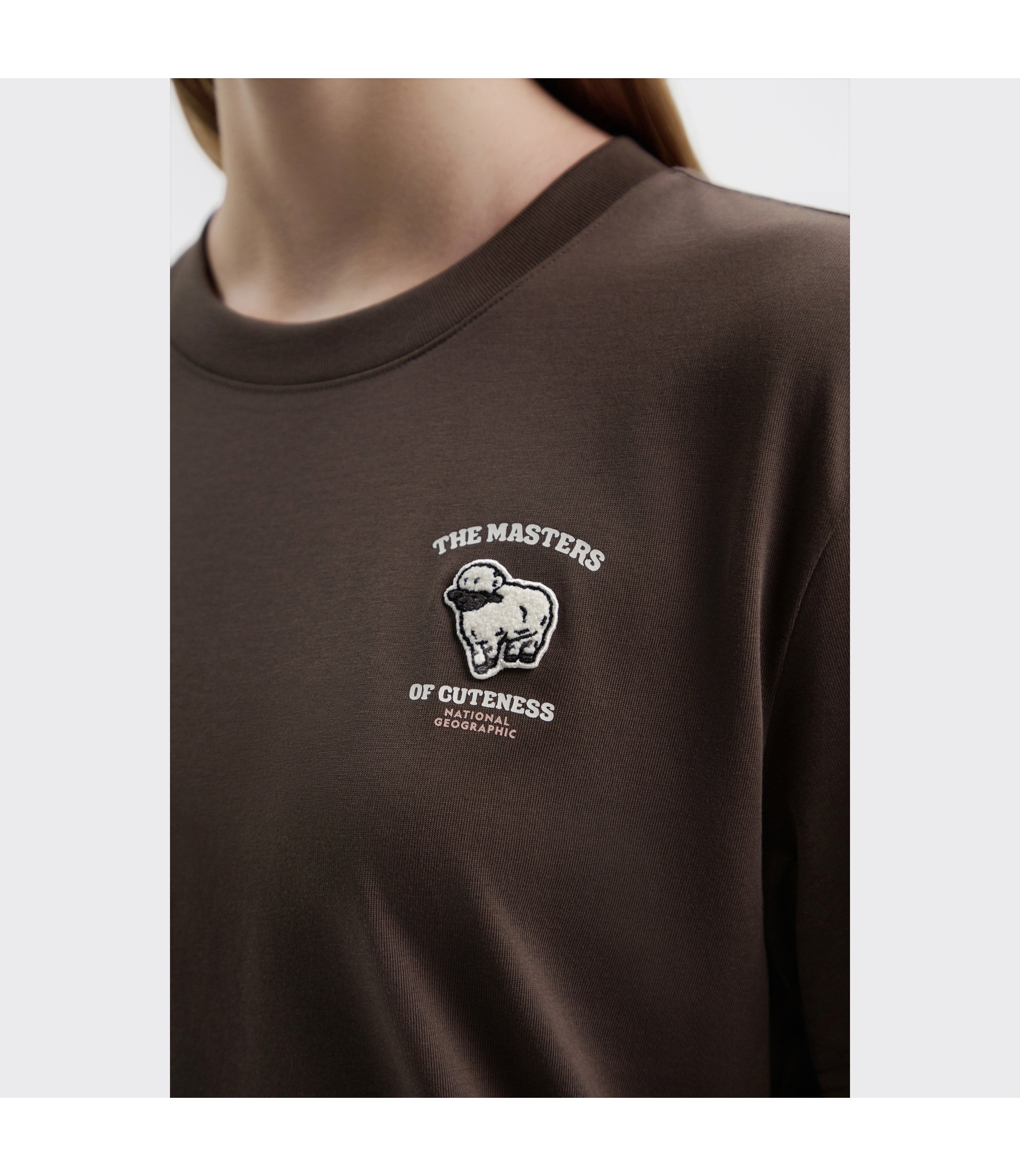 Women's Animal Wappen Short Sleeve Tee<br>BROWN