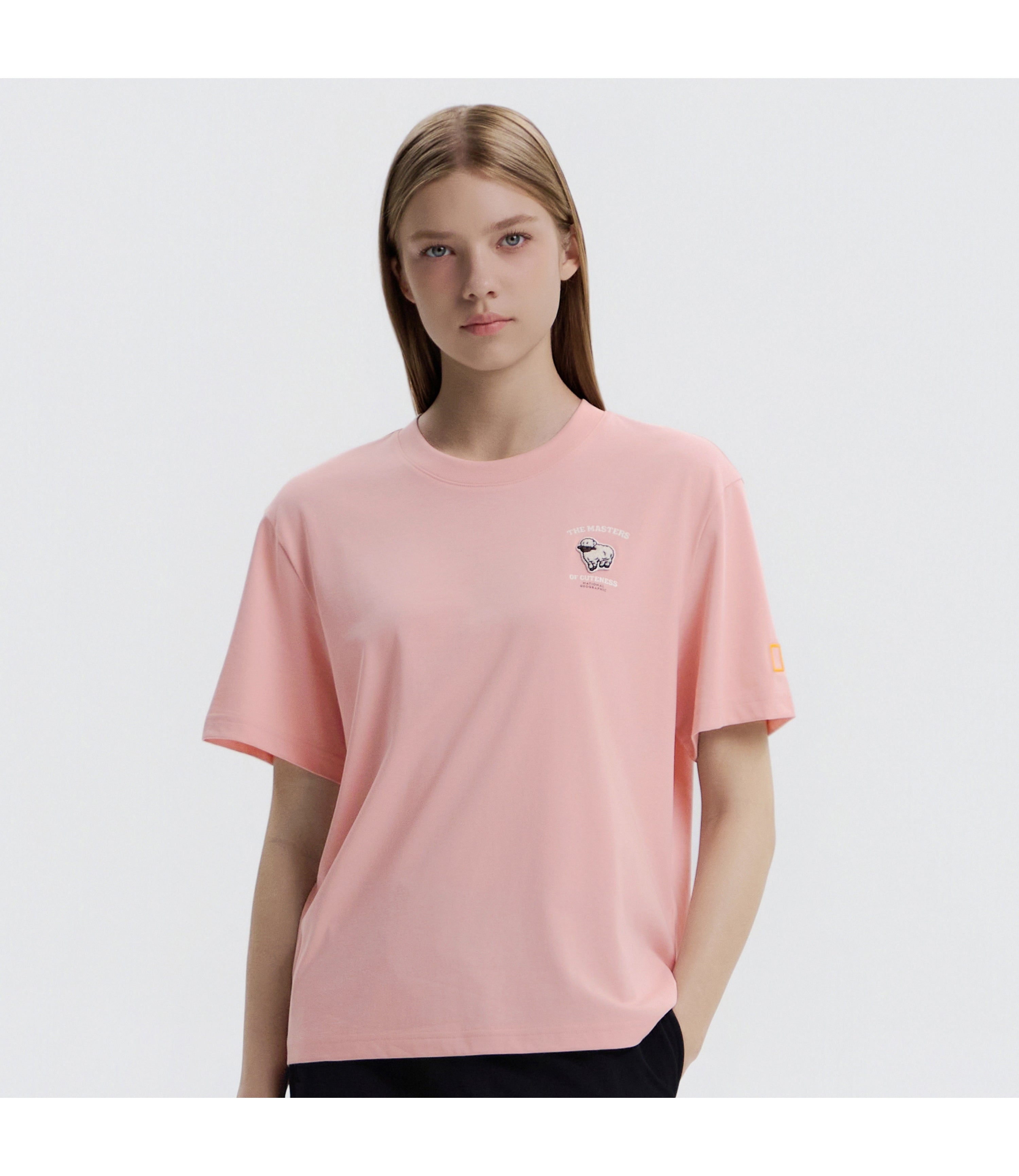 Women's Animal Wappen Short Sleeve Tee<br>PINK