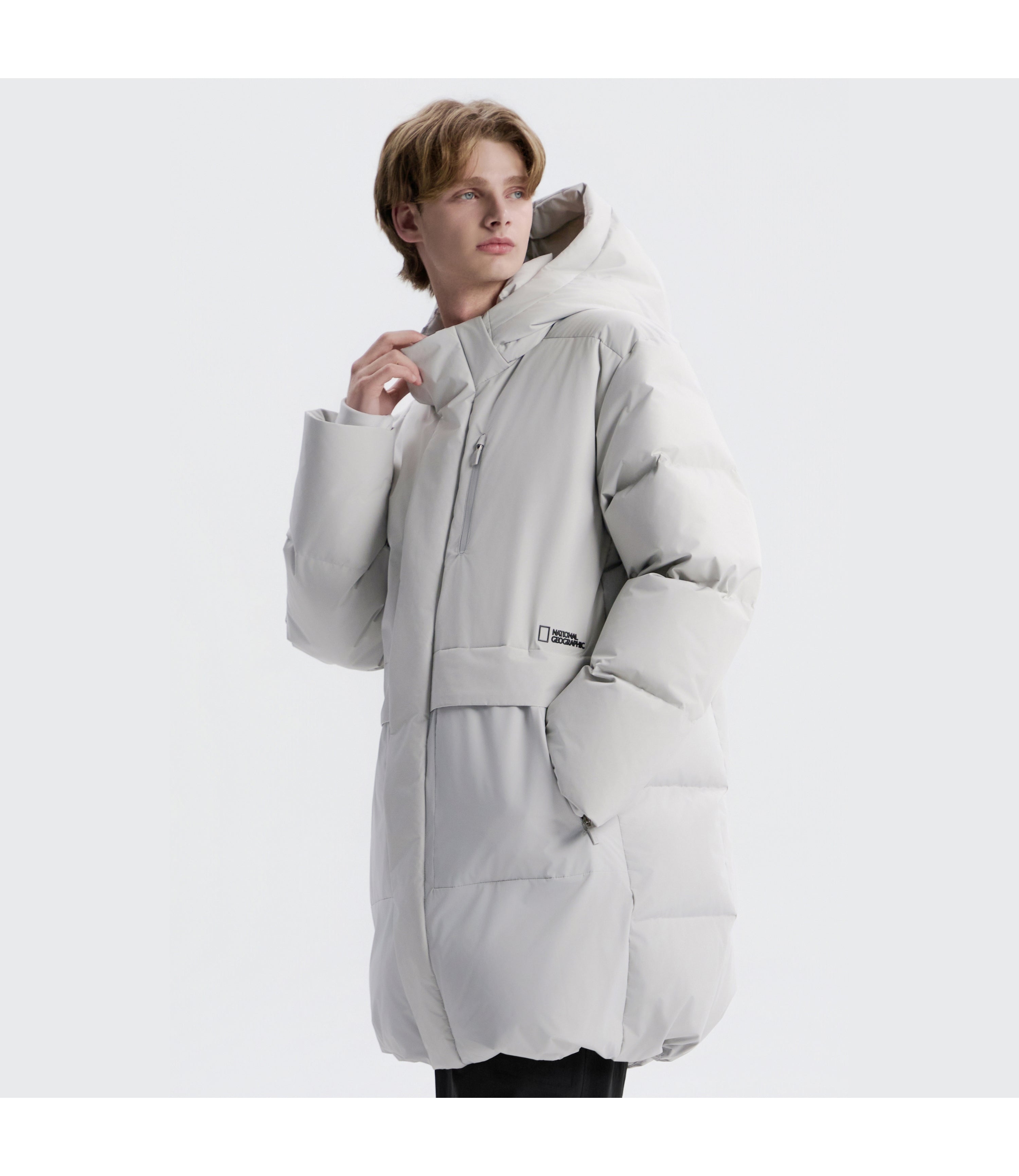 Unisex ATLAS Windstopper By Gore-Tex Labs Middle Goose Down<br>L/GREY