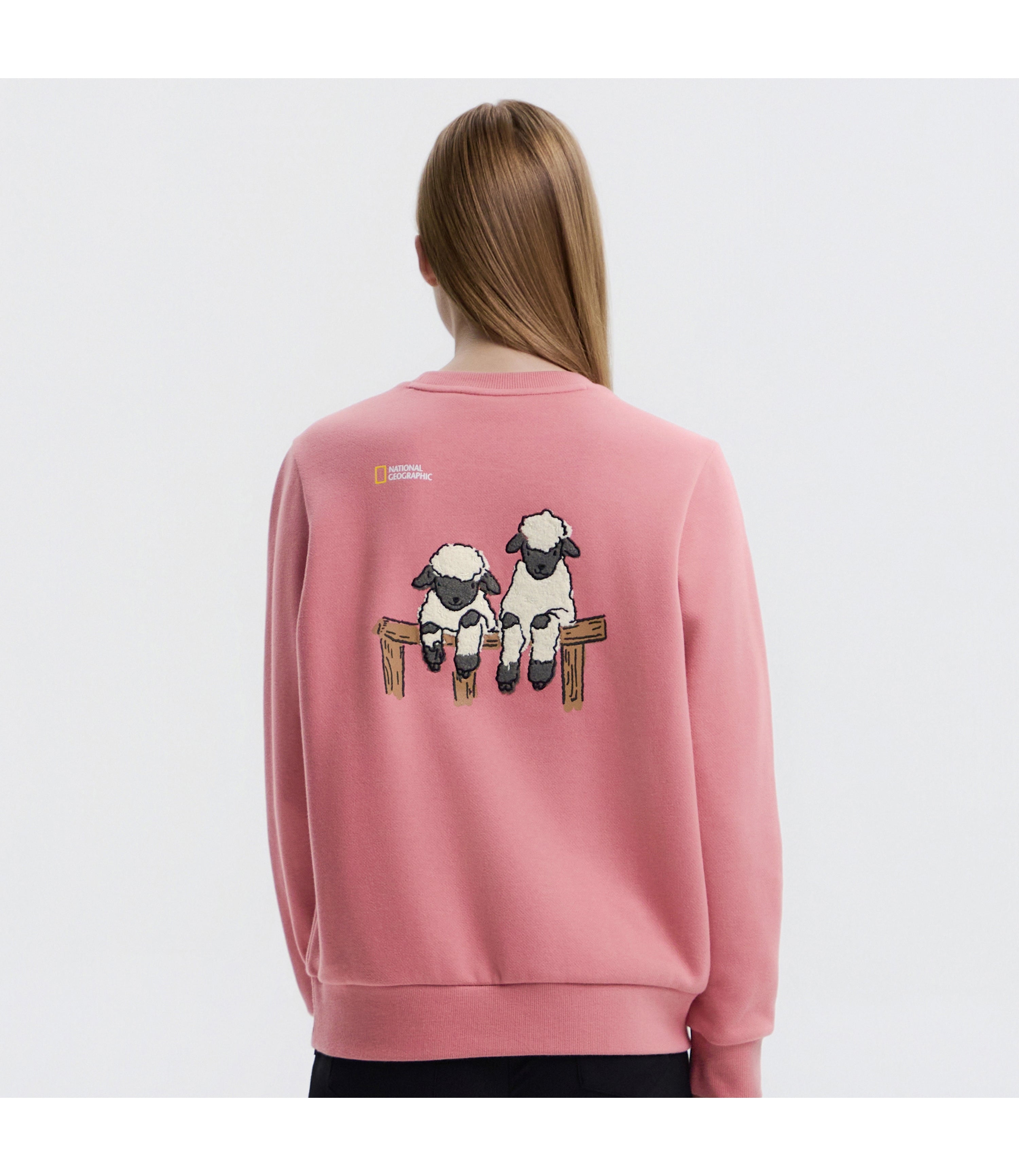 Women's Animal Graphic Sweatshirt<br>D/PINK