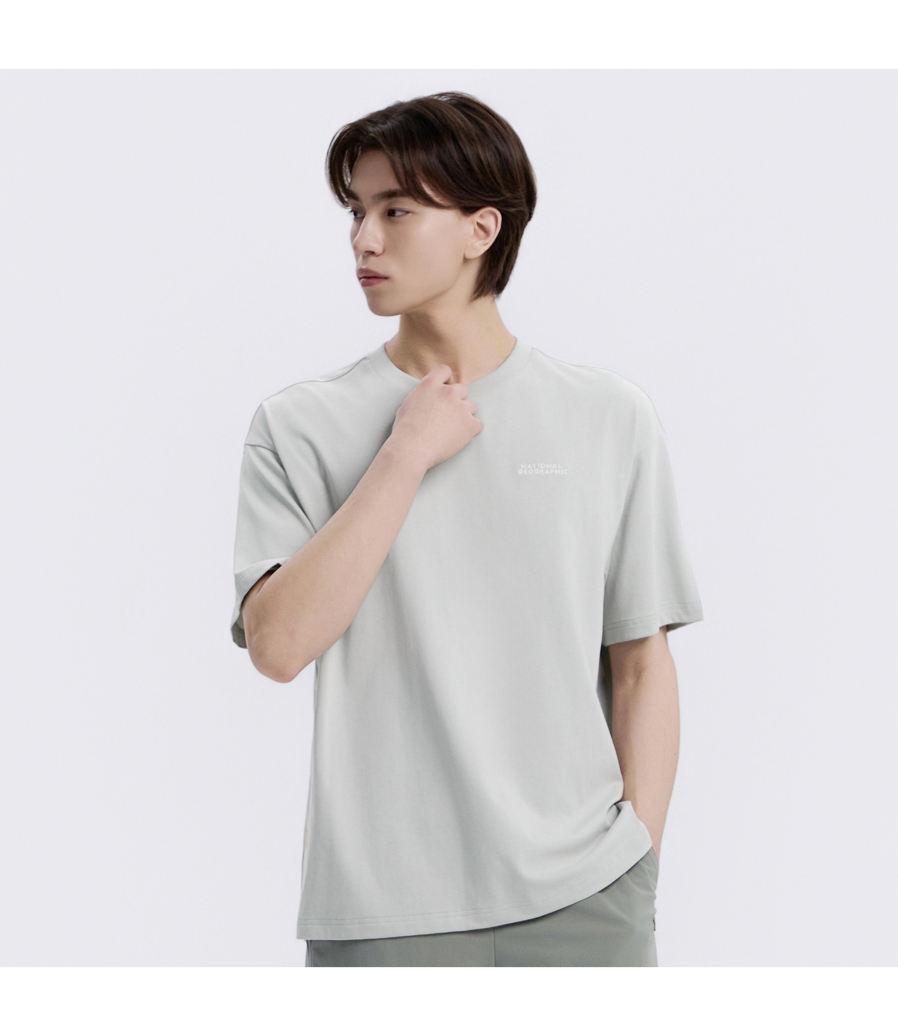 Unisex RATEL Regen Animal Big Graphic Short Sleeve Tee<br>LIGHT KHAKI