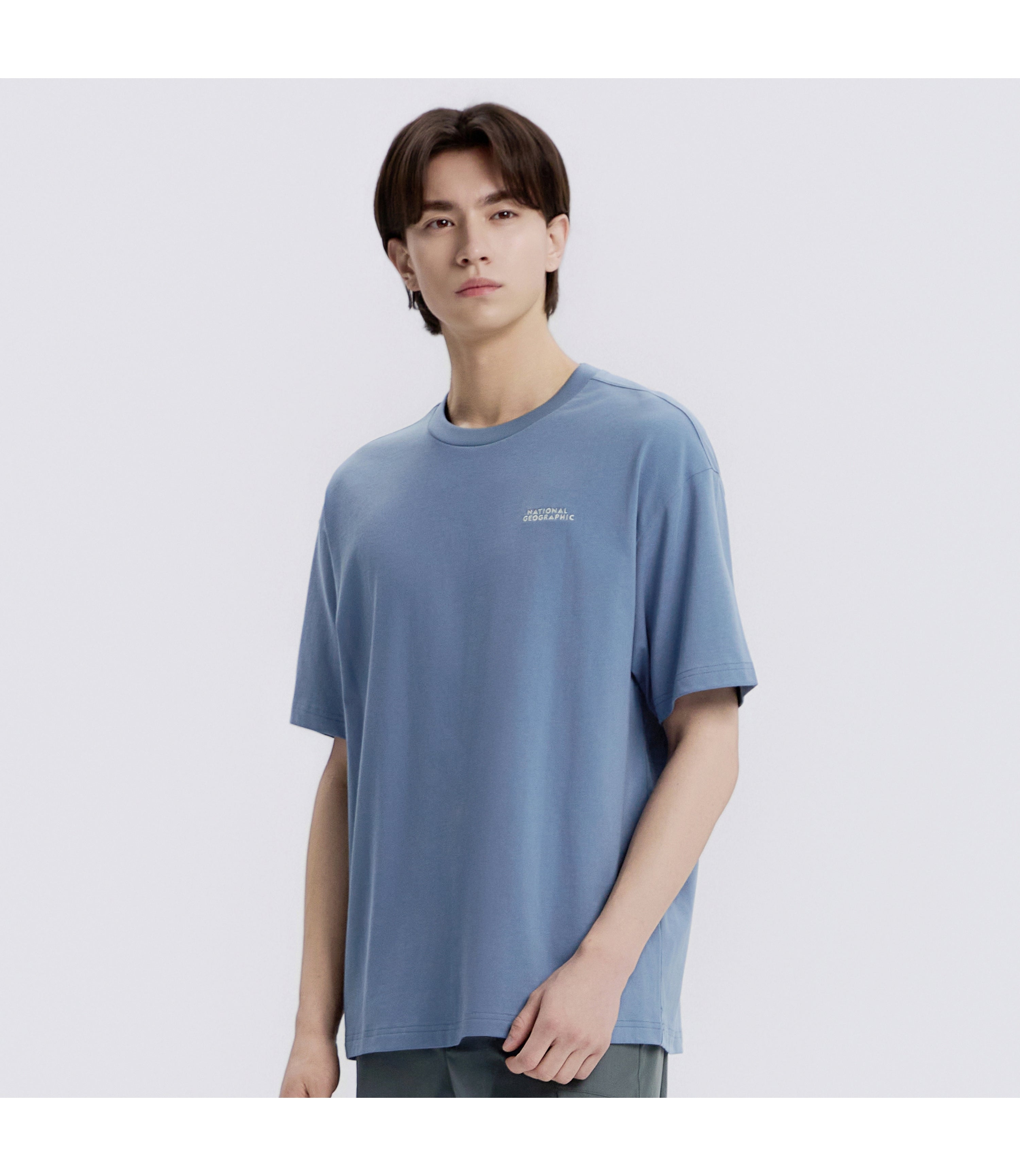 Unisex RATEL Regen Animal Big Graphic Short Sleeve Tee<br>MIDDLE BLUE