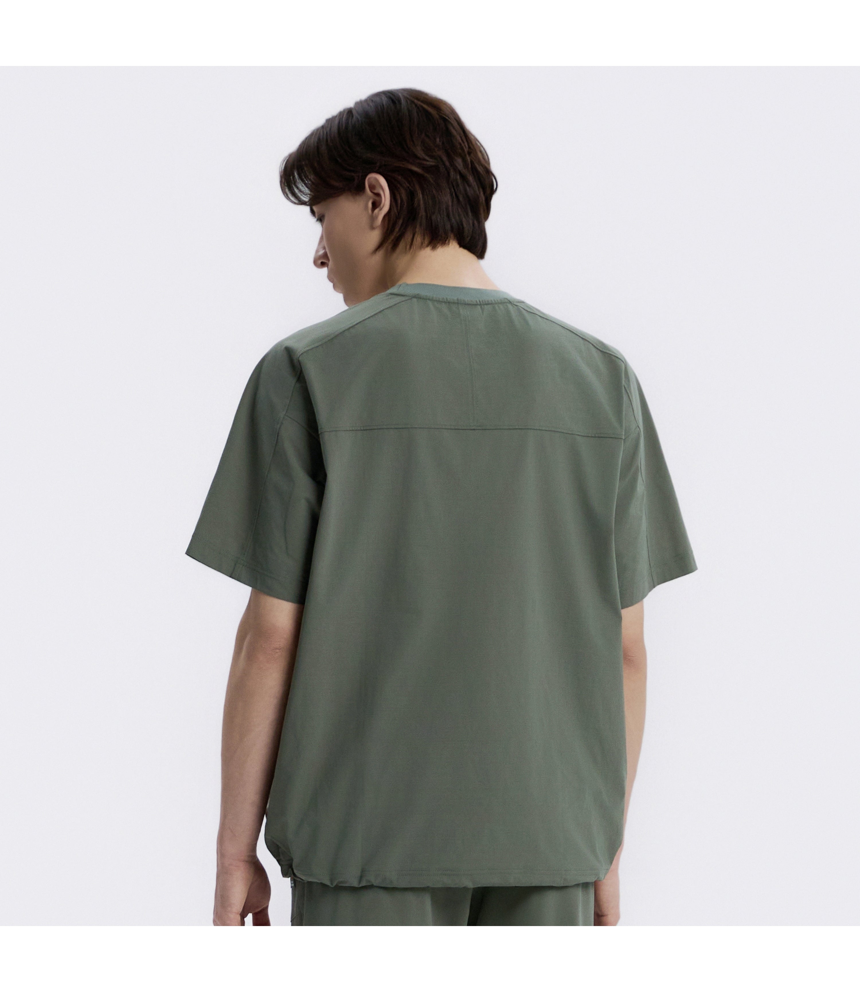 Unisex Frozen Air Semi-Overfit Short Sleeve Tee<br>G/KHAKI