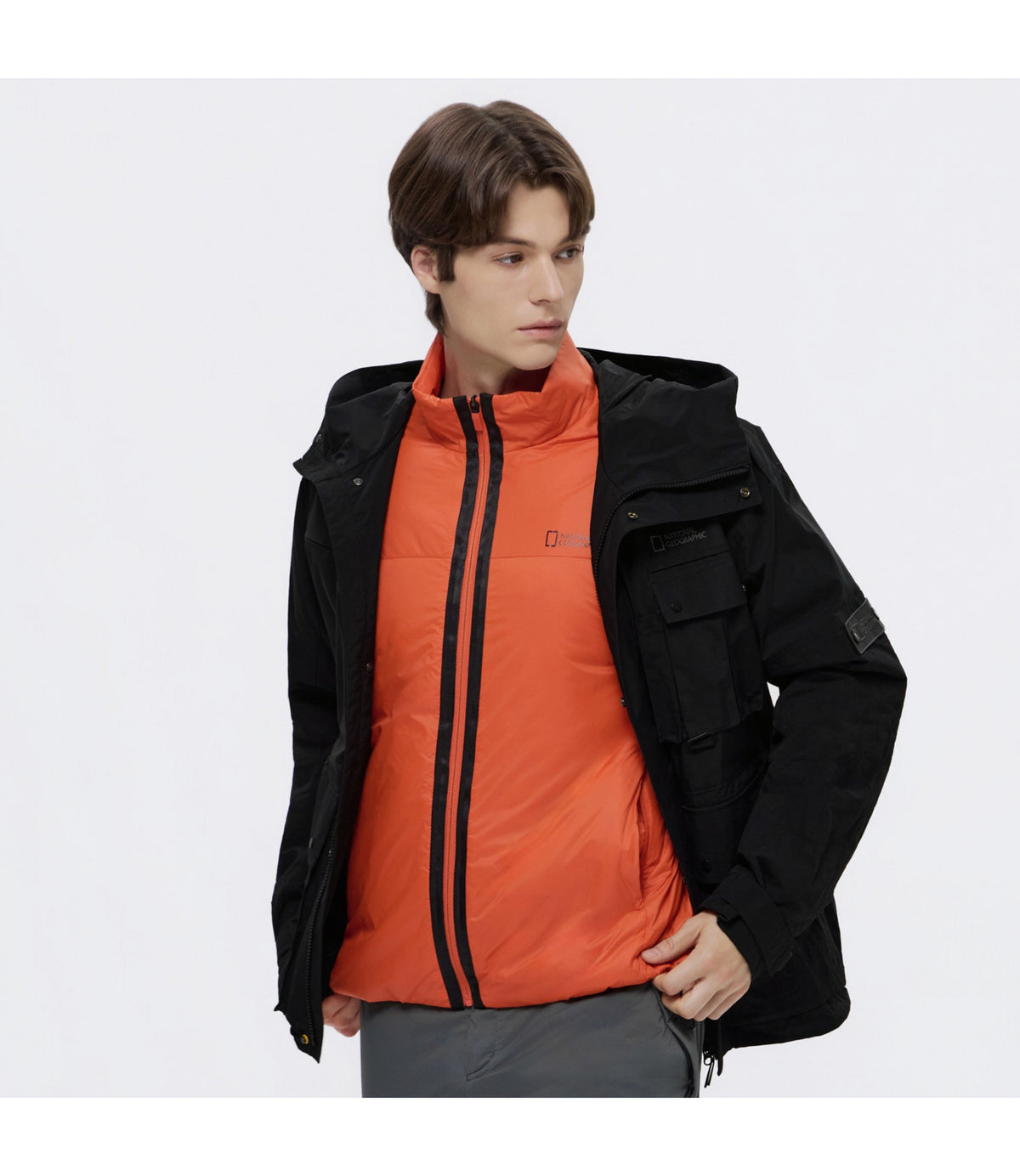 Men's NRN Windstopper By Gore-Tex Labs Infinity 2-Layer 3-In-1 Jacket<br>BLACK
