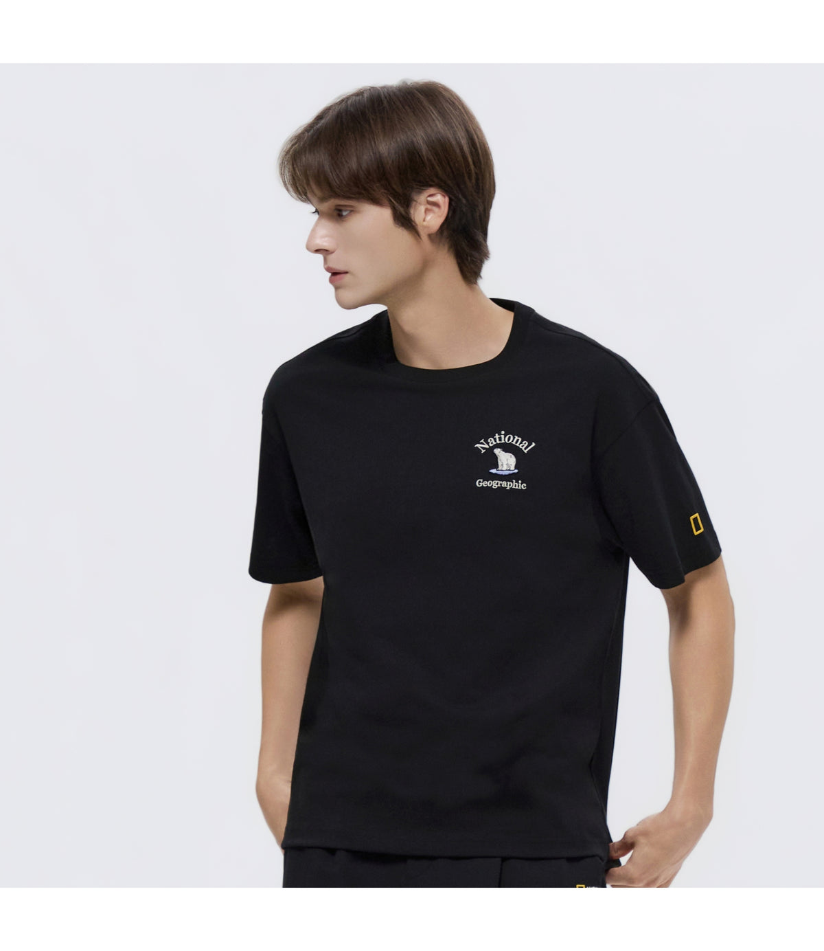 Unisex Animal Graphic Semi-Overfit Short Sleeve T-Shirt<br>BLACK