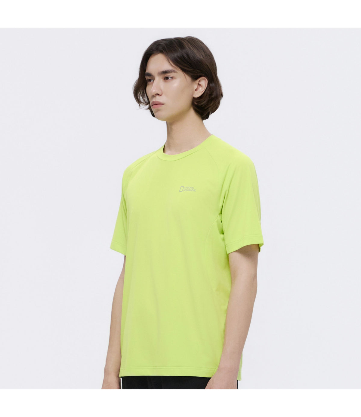 Unisex NATURE Delta Peak Color-Block Basic-Fit Short Sleeve Tee<br>GREEN GLOW