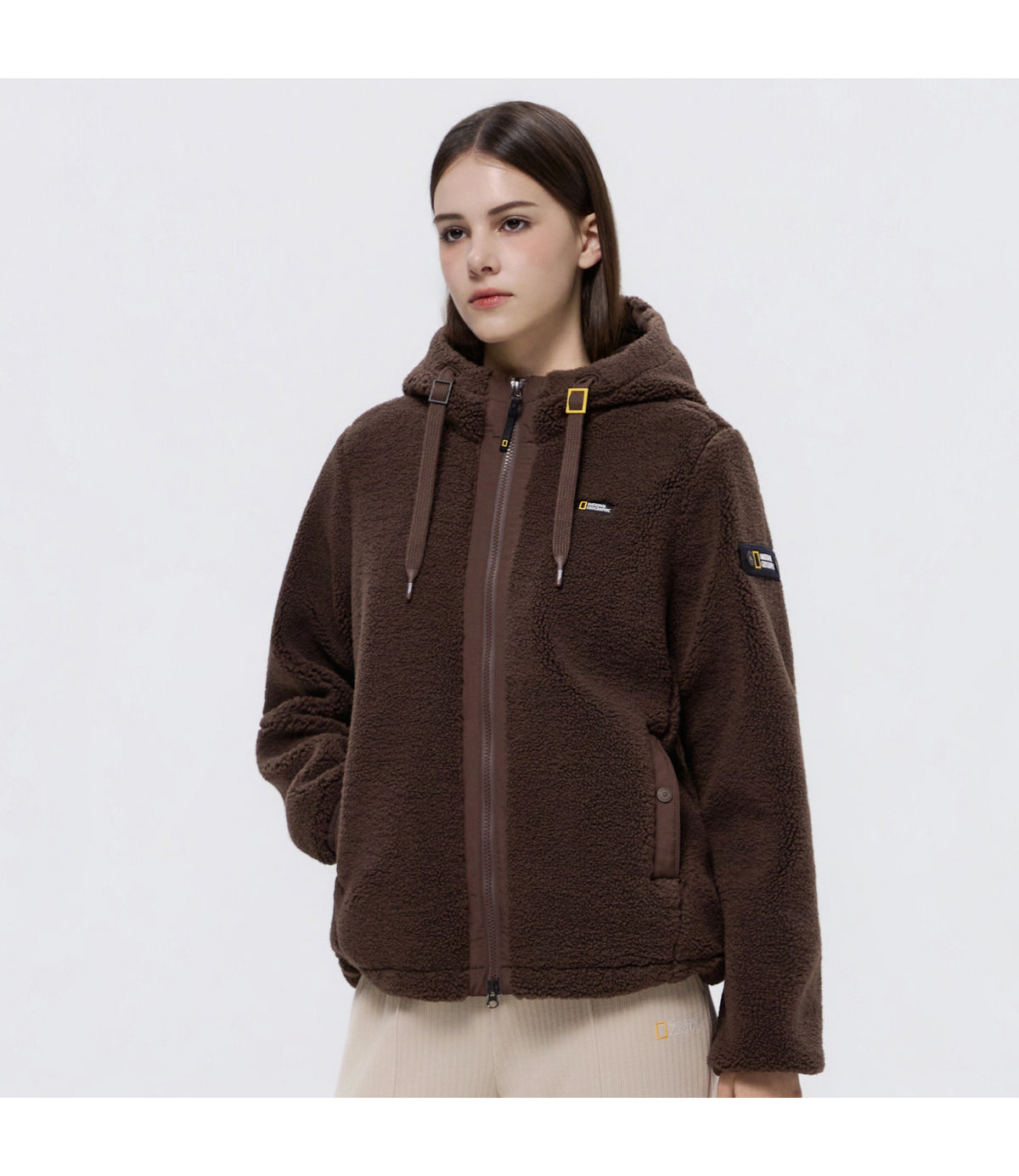 Women's Costoni Hooded Fleece Jacket<br>CHOCOLATE BROWN
