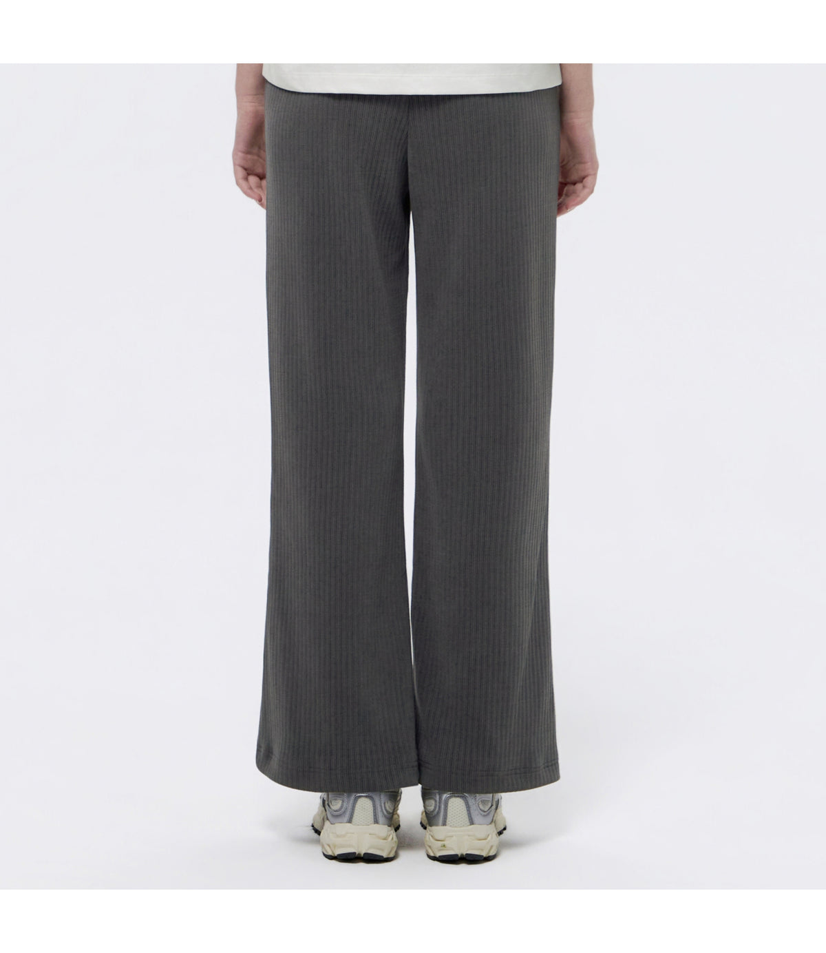 Women's Fabric-Mix Regular Fit Bootcut Pants<br>IRON GREY