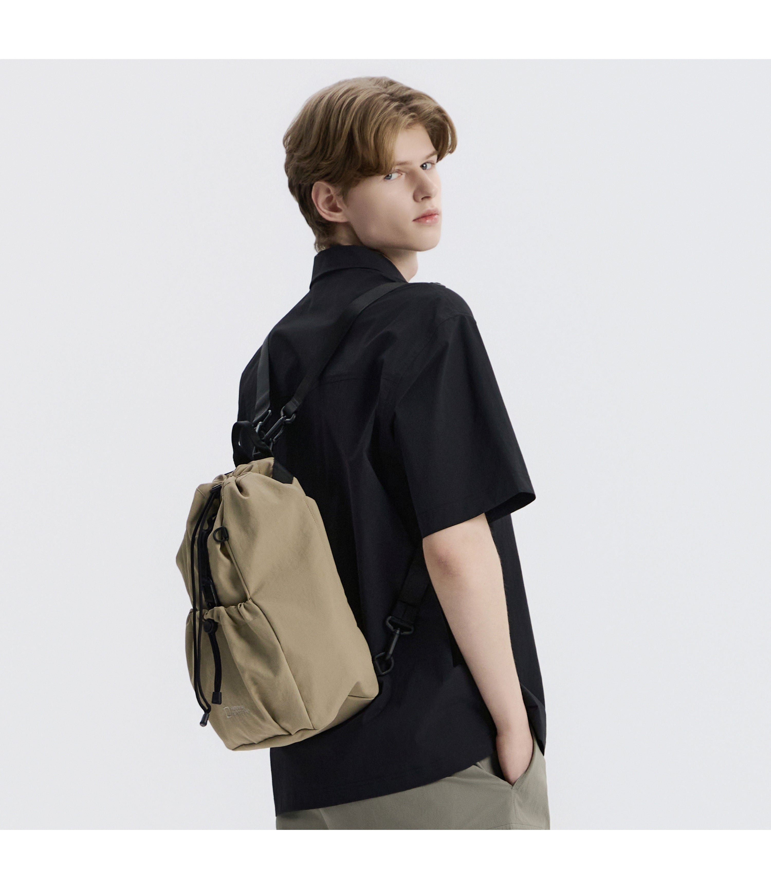 String Sling Bag<br>BEIGE