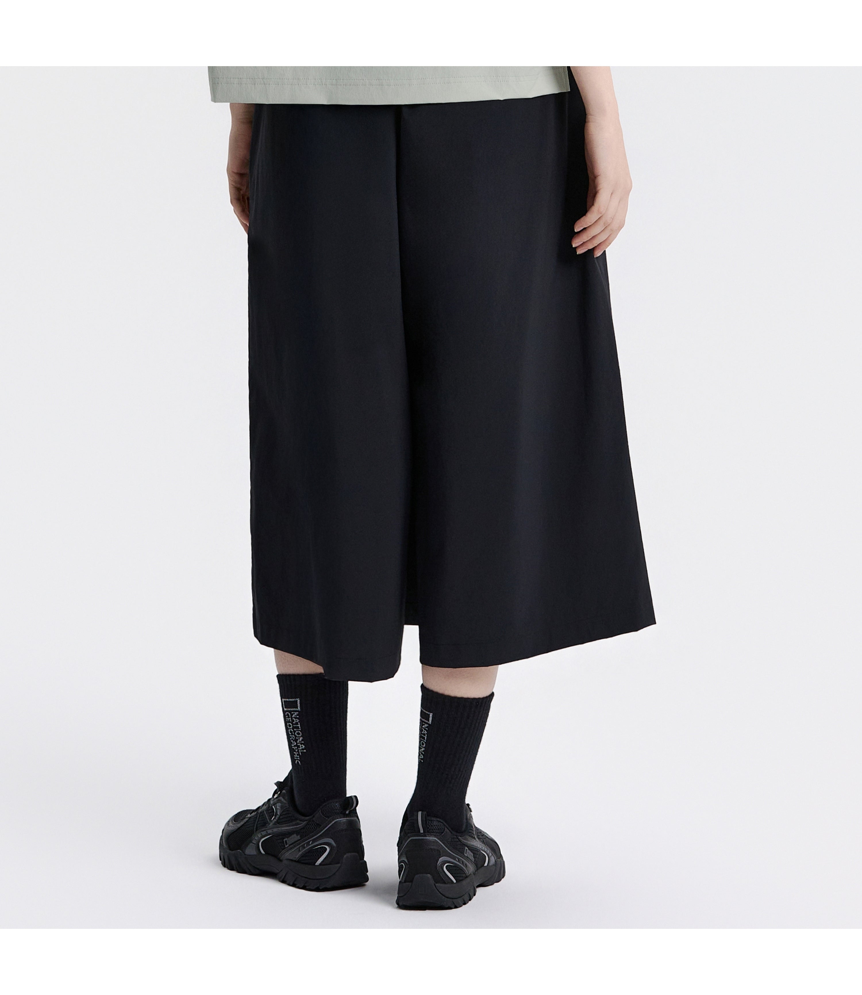 Women's CASSIA Long Culottes<br>BLACK