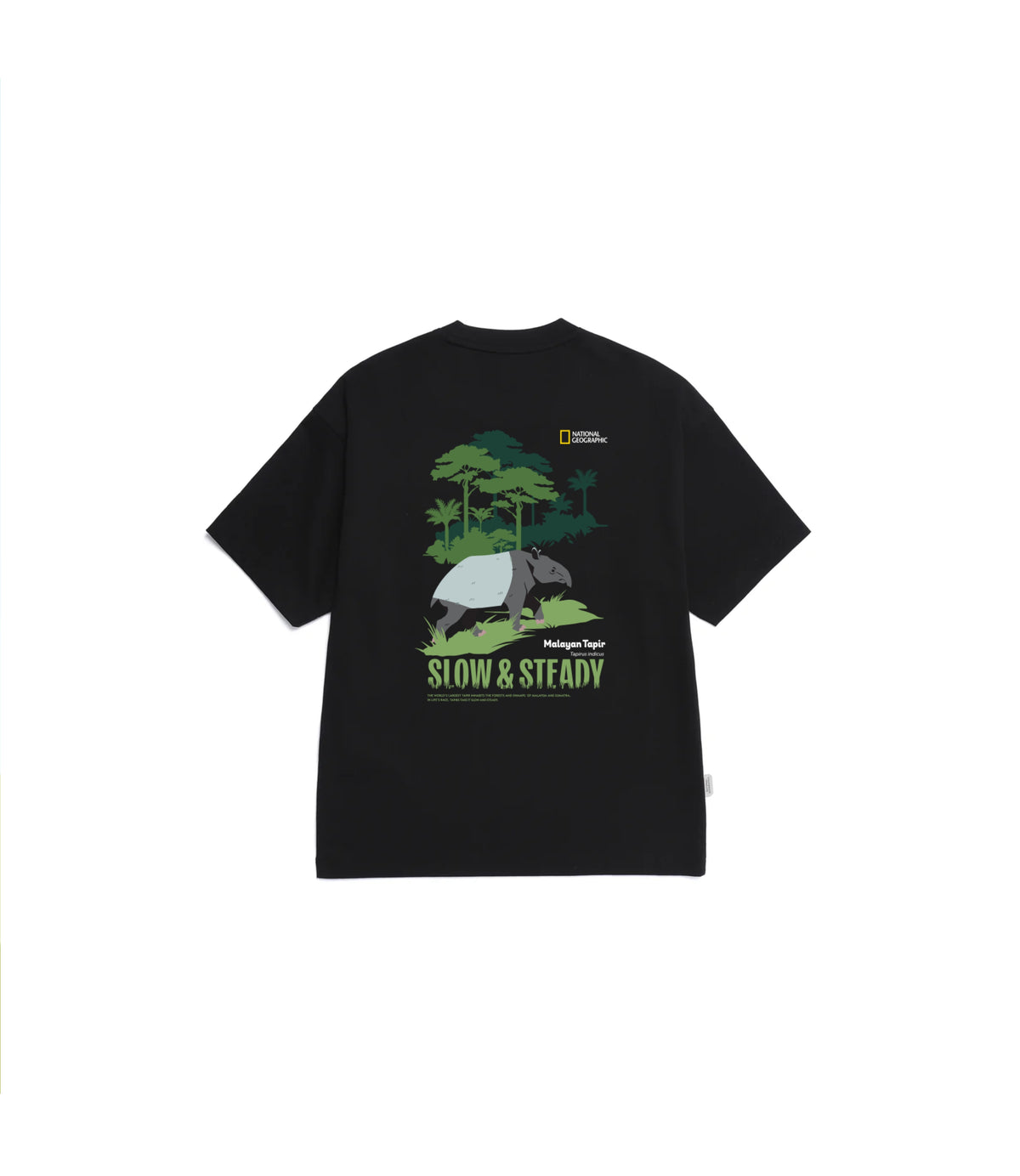 Unisex MY Exclusive Bespoke Graphic Short Sleeve Tee | Tapir<br>CARBON BLACK