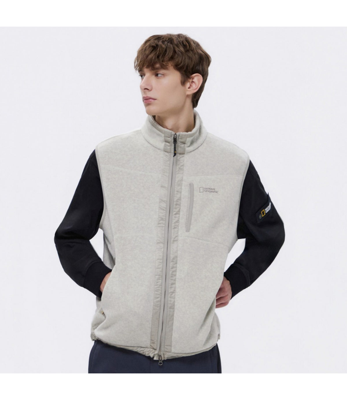 Unisex Fleece Vest<br>OATMEAL