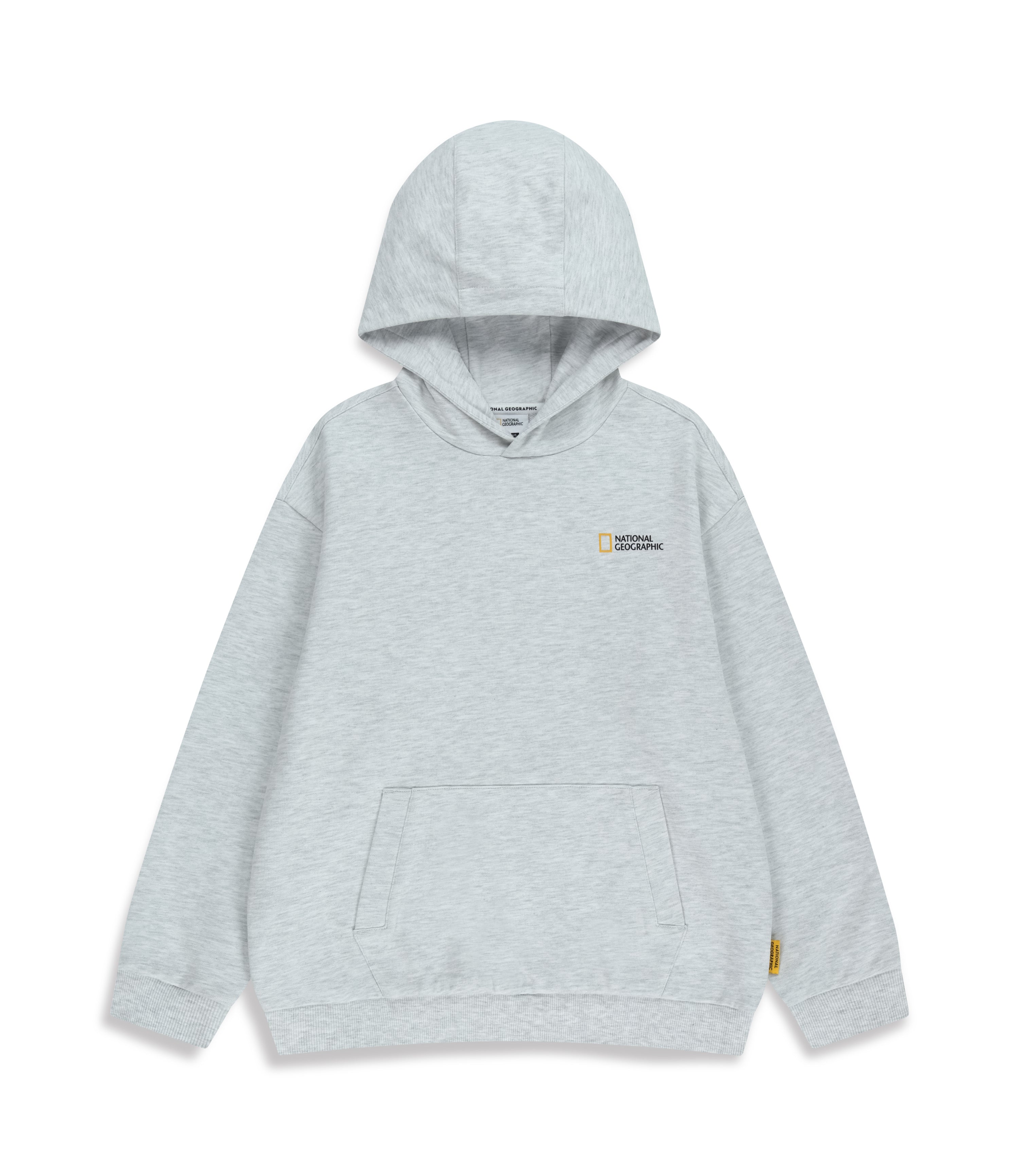 Kid's Seasonal Back Graphic Hoodie (Brushed)<br>WHITE MELANGE