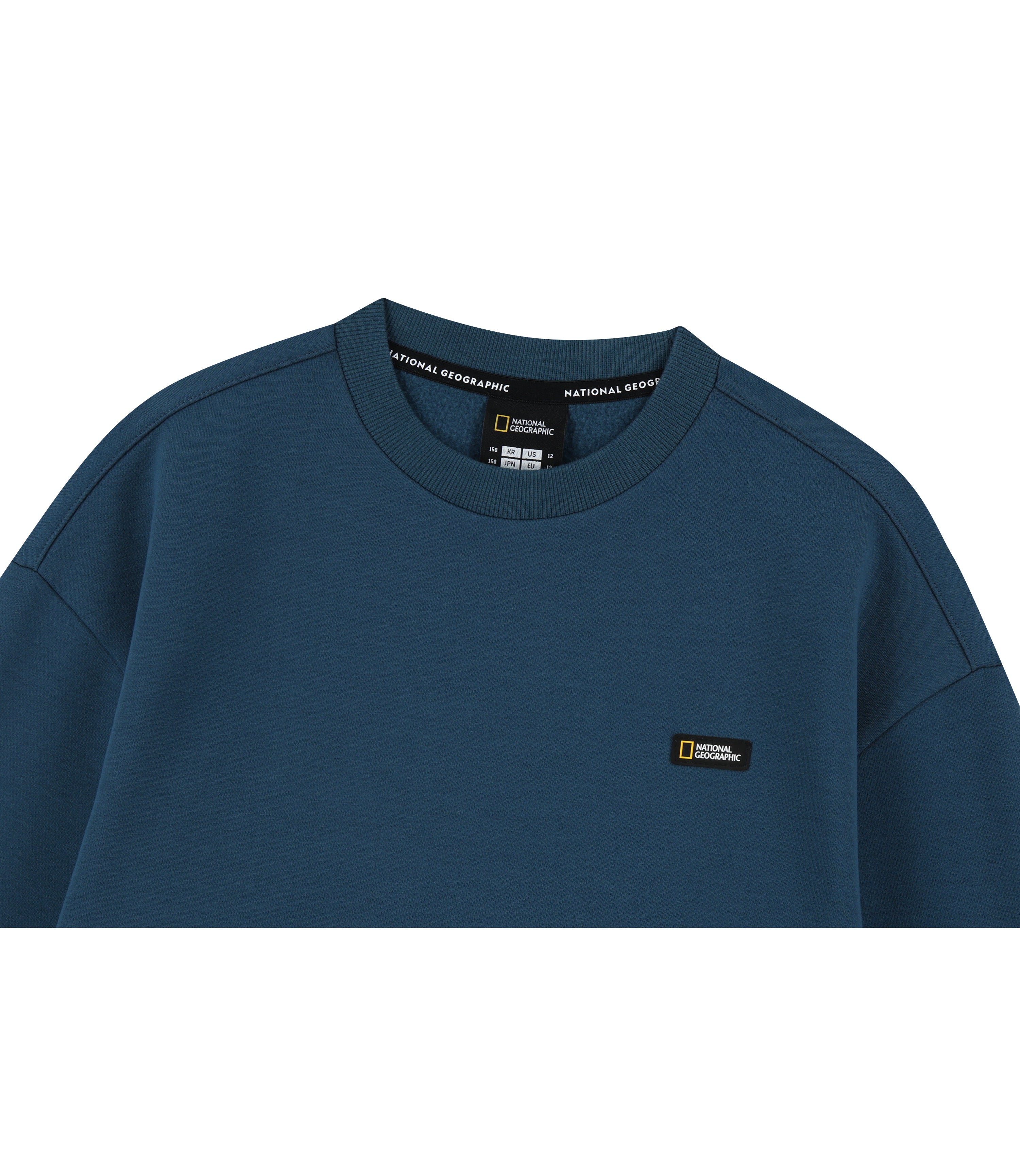 Kid's Back Graphic Sweatshirt (Brushed)<br>GREY TEAL