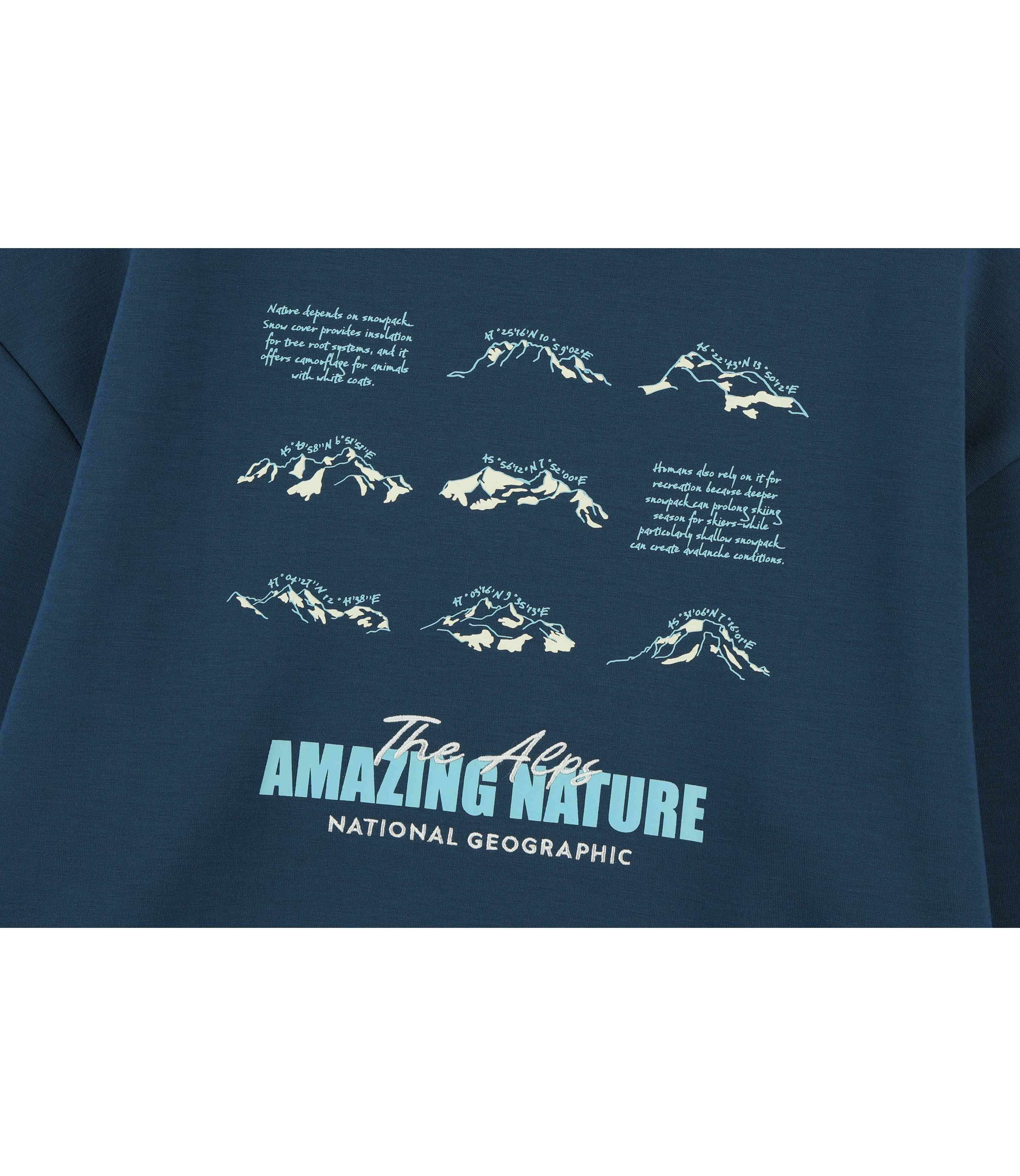 Kid's Back Graphic Sweatshirt (Brushed)<br>GREY TEAL