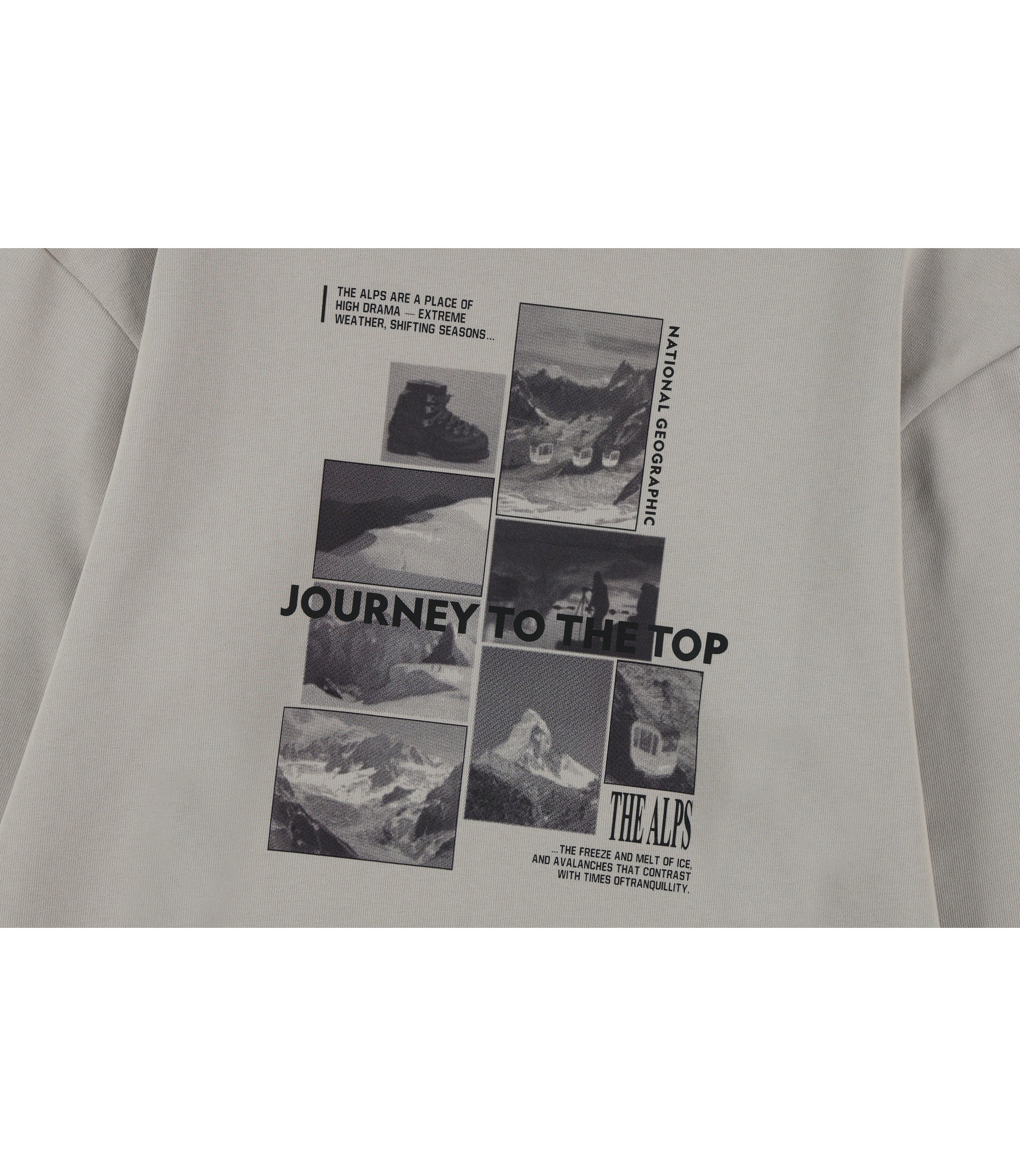 Kid's Adventure Back Graphic Sweatshirt<br>GRAY BEIGE
