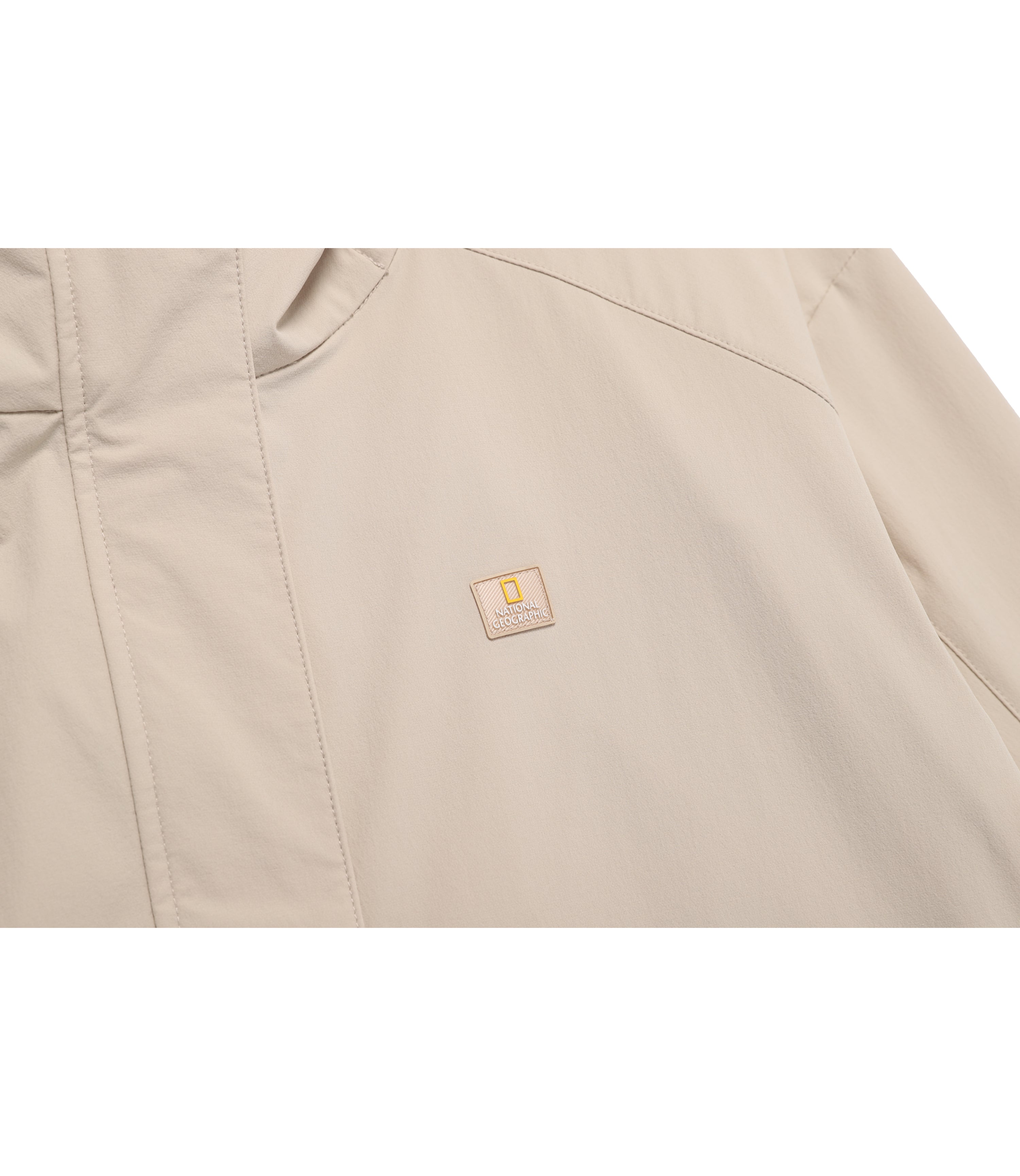 Women's RIO Stretch Semi-Over Fit Full Zip-Up Hoodie<br>L/BEIGE