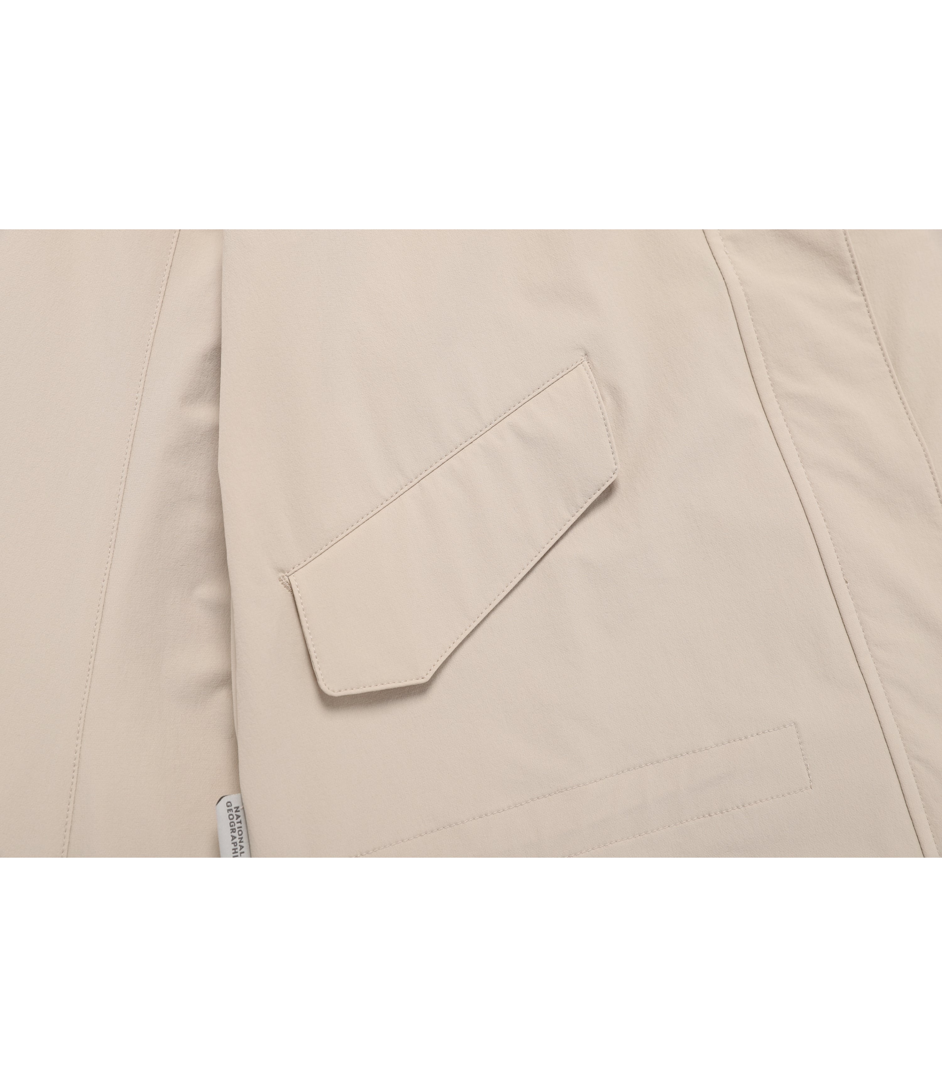 Women's RIO Stretch Semi-Over Fit Full Zip-Up Hoodie<br>L/BEIGE