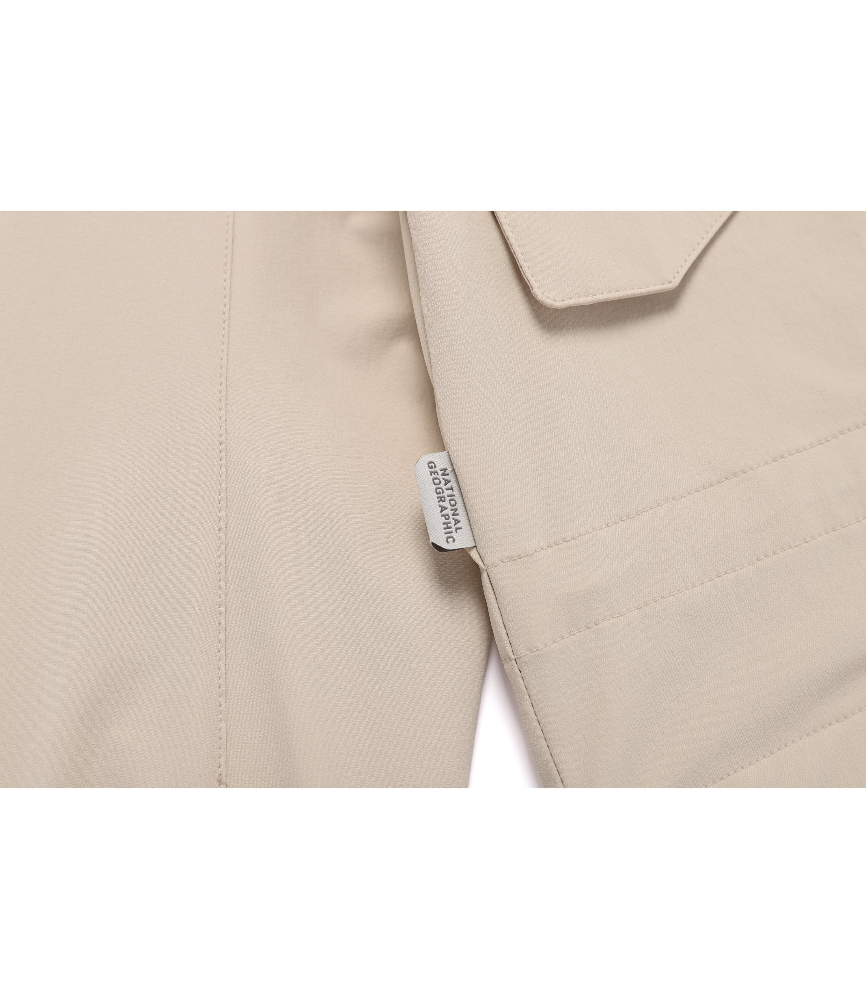 Women's RIO Stretch Semi-Over Fit Full Zip-Up Hoodie<br>L/BEIGE