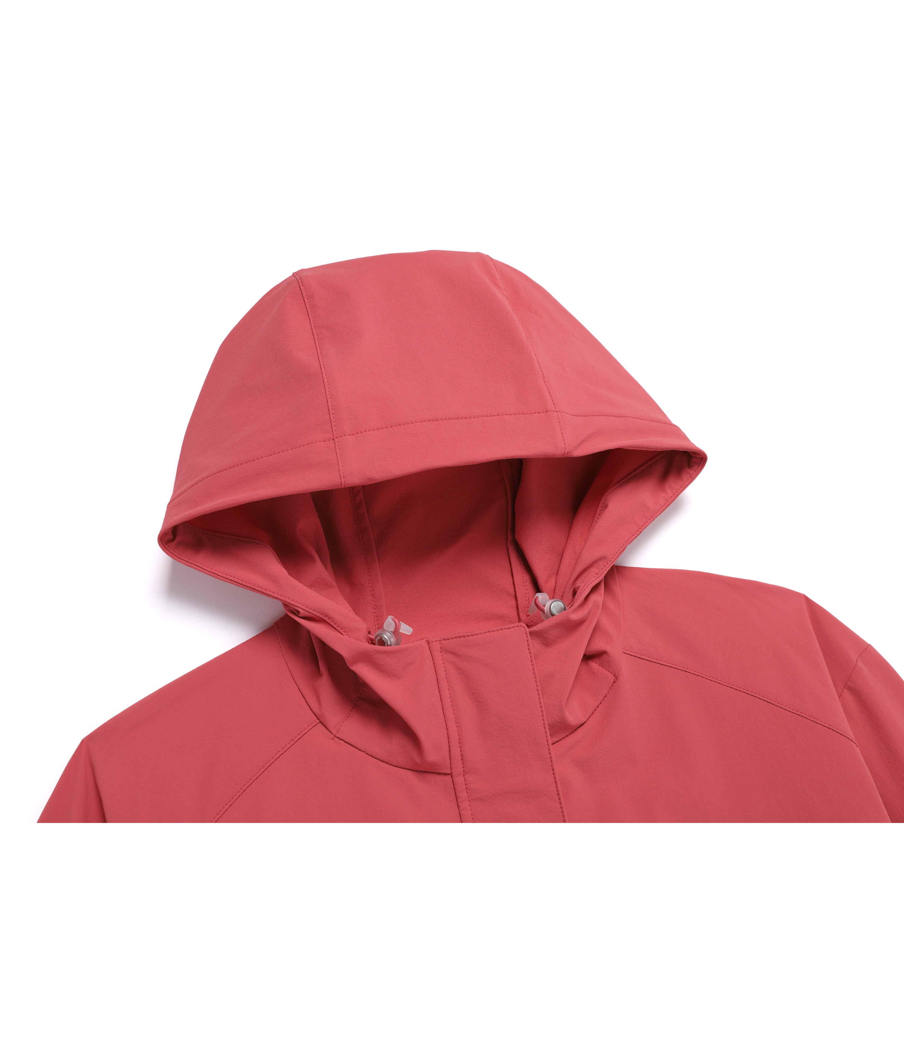 Women's RIO Stretch Semi-Over Fit Full Zip-Up Hoodie<br>ROSE