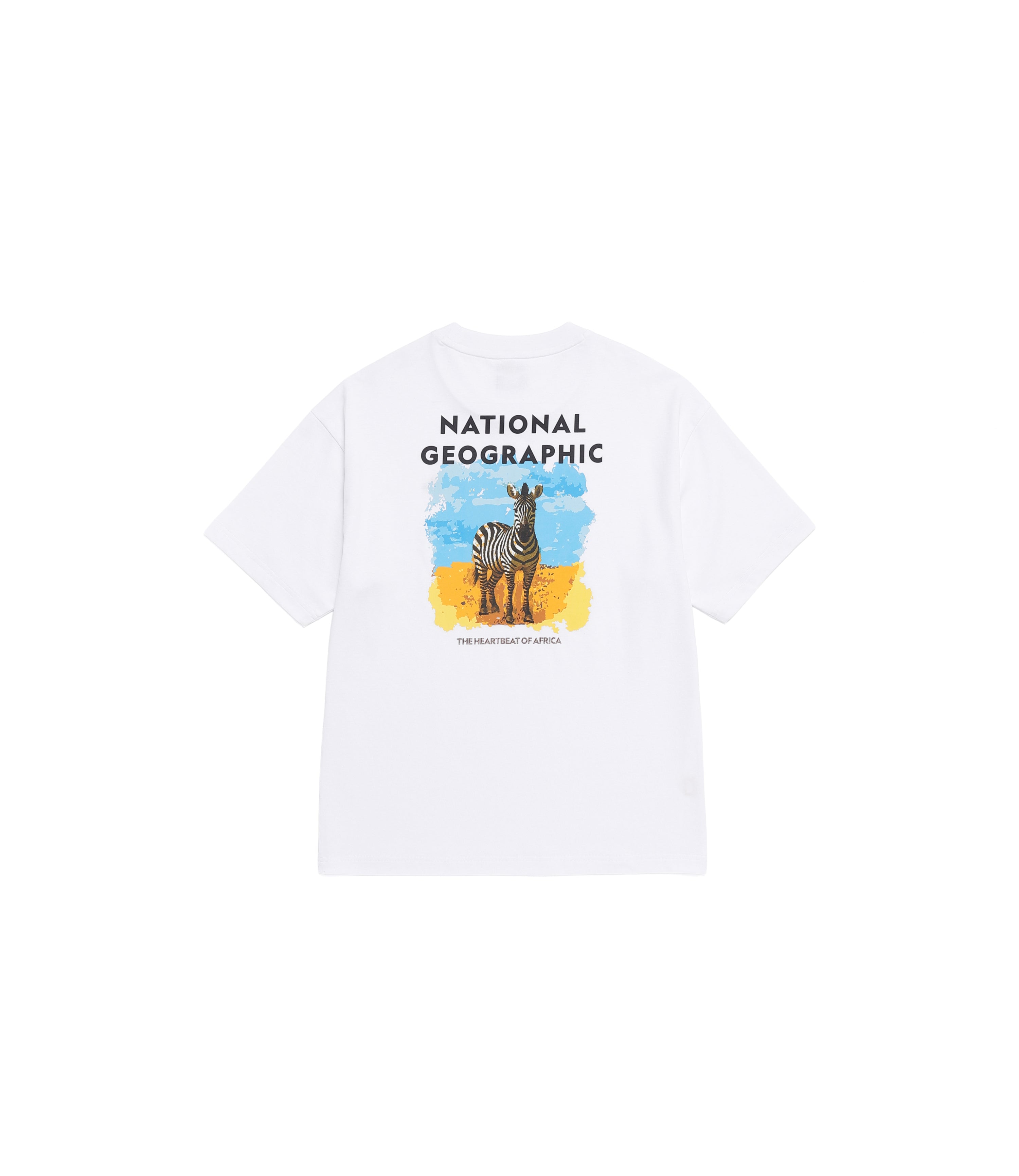 Unisex RATEL Regen Animal Big Graphic Short Sleeve Tee<br>WHITE