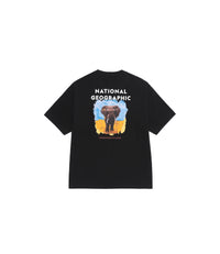 Unisex RATEL Regen Animal Big Graphic Short Sleeve Tee<br>BLACK