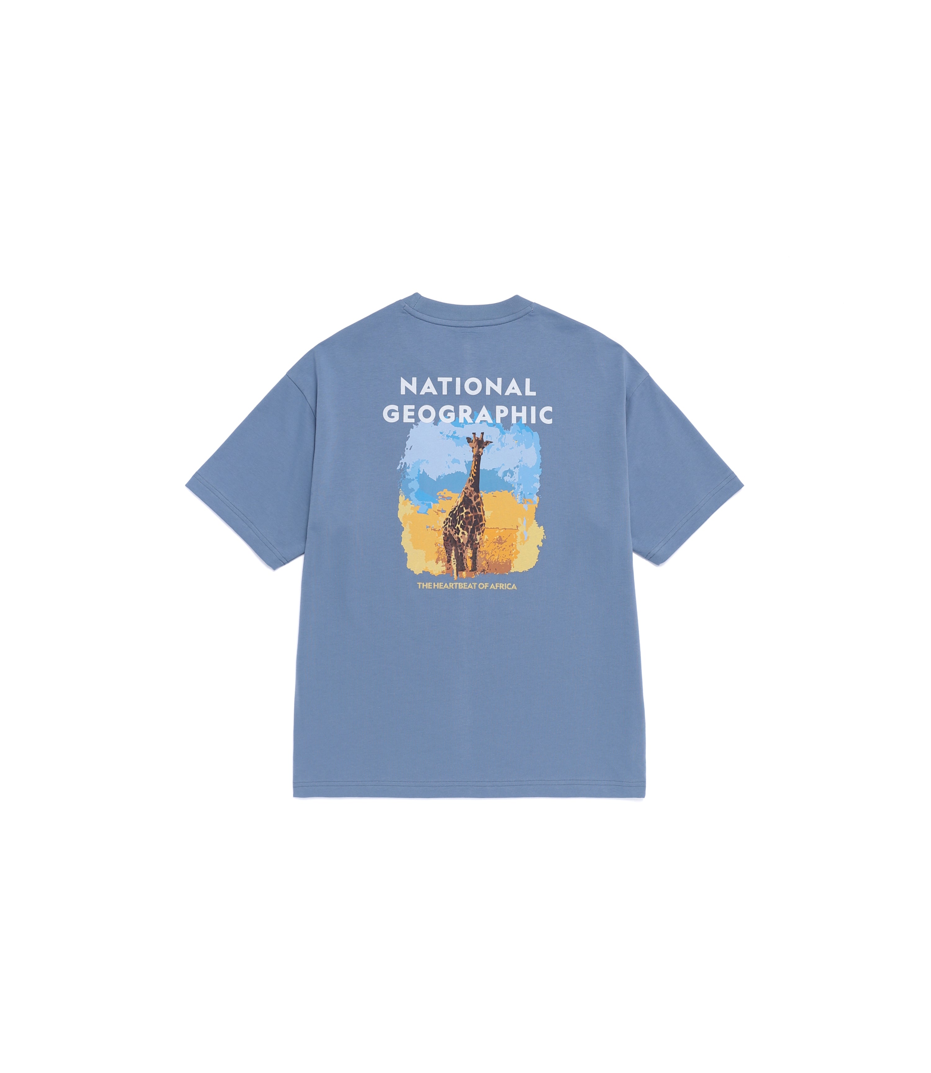 Unisex RATEL Regen Animal Big Graphic Short Sleeve Tee<br>MIDDLE BLUE