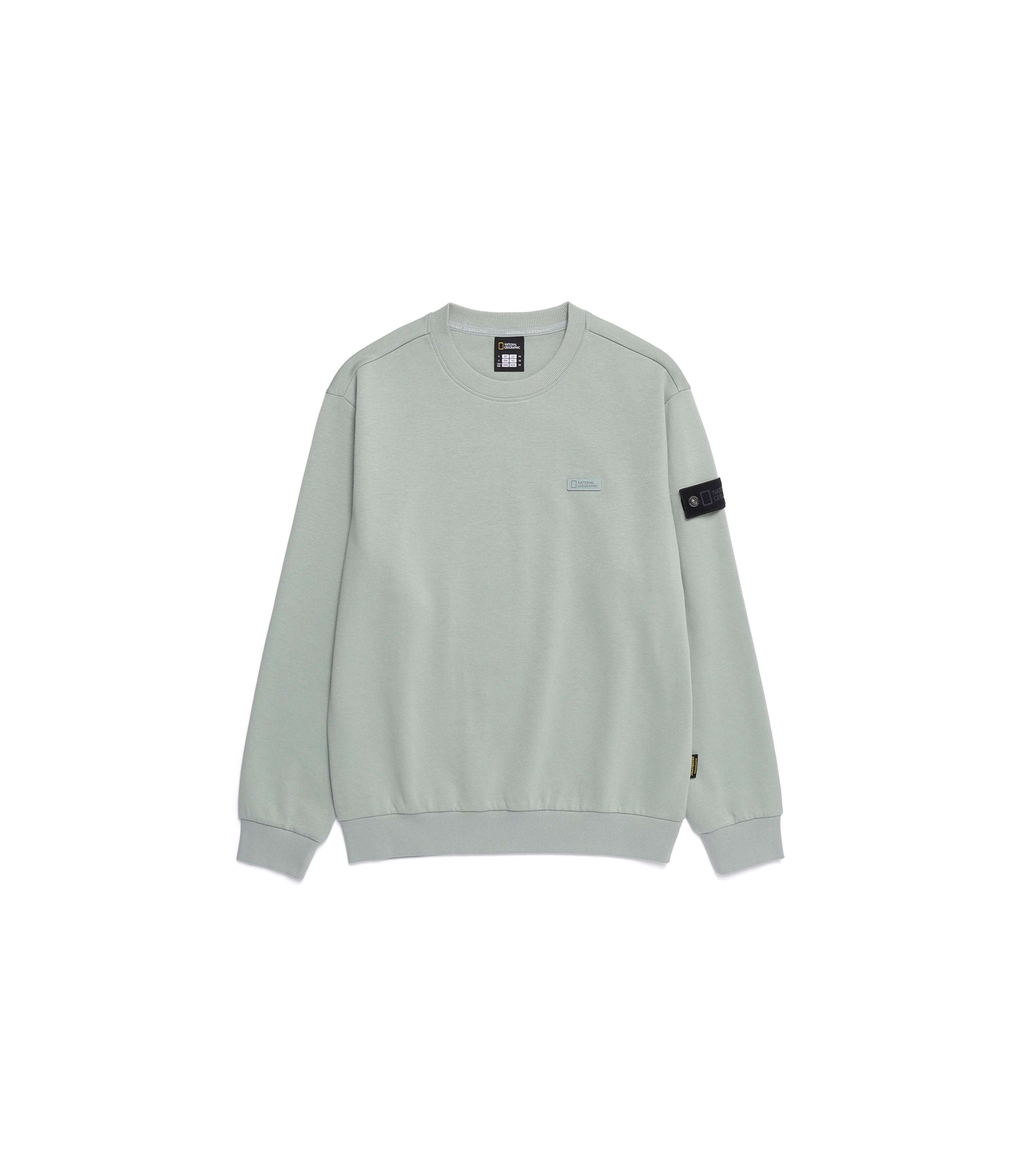 Unisex BLUEFFIN Logo Semi-Over Fit Sweatshirts<br>KHAKI GREEN