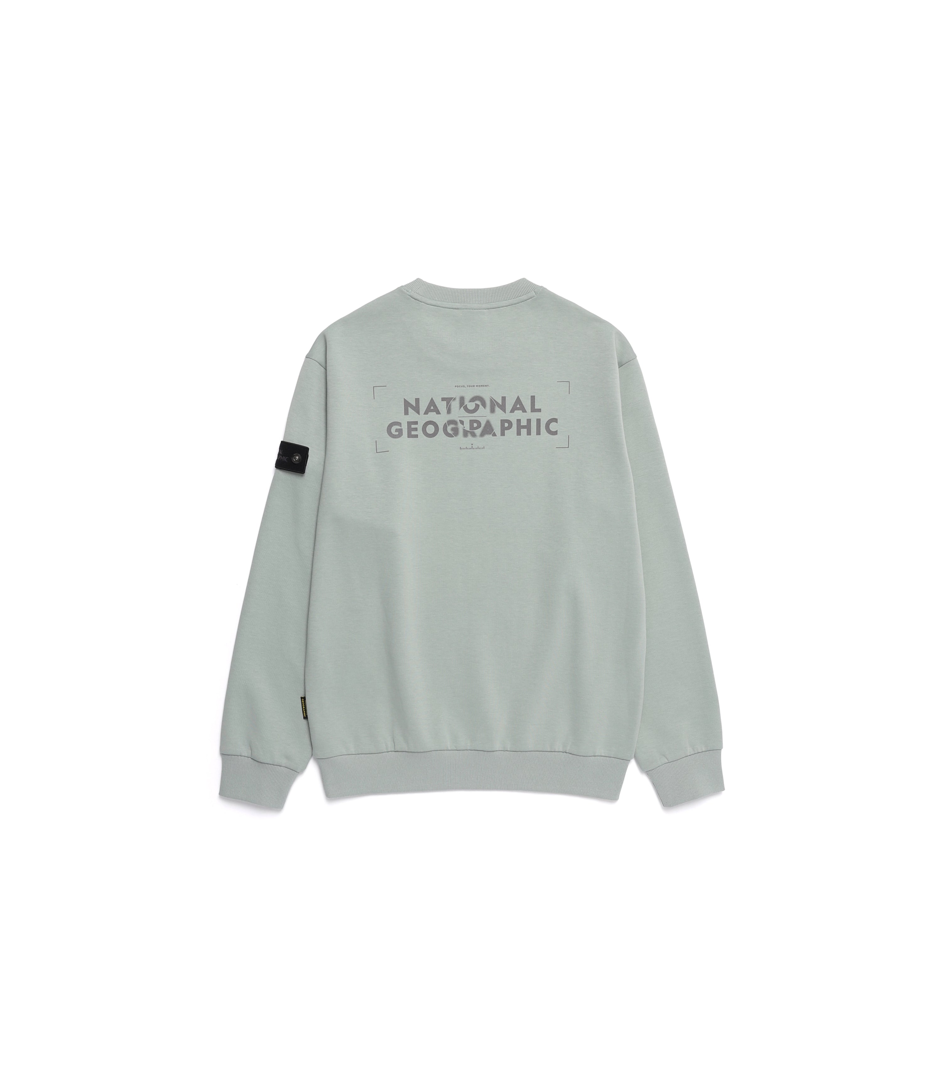 Unisex BLUEFFIN Logo Semi-Over Fit Sweatshirts<br>KHAKI GREEN