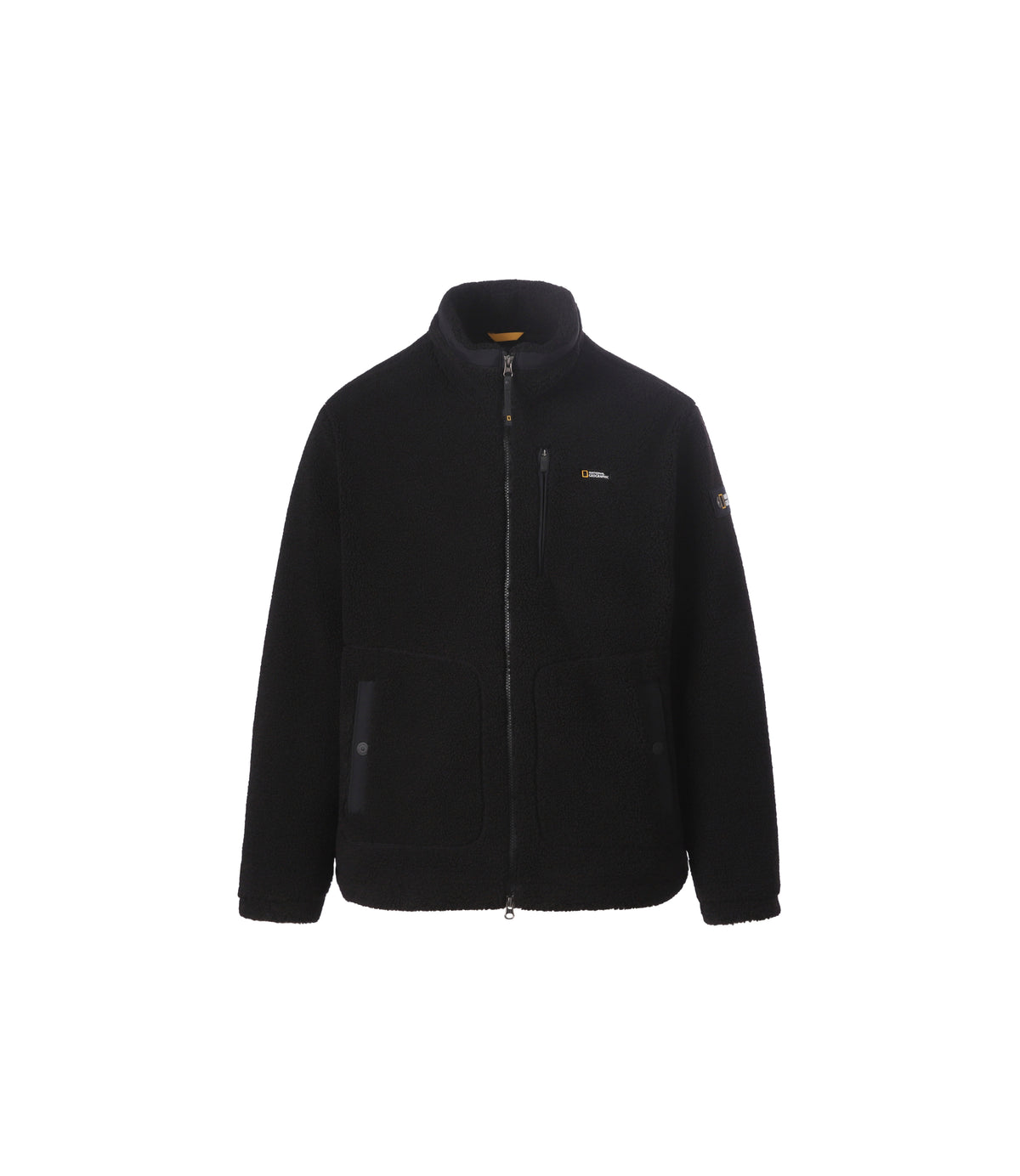 Unisex Costoni Stand-Neck Fleece Jacket<br>BLACK