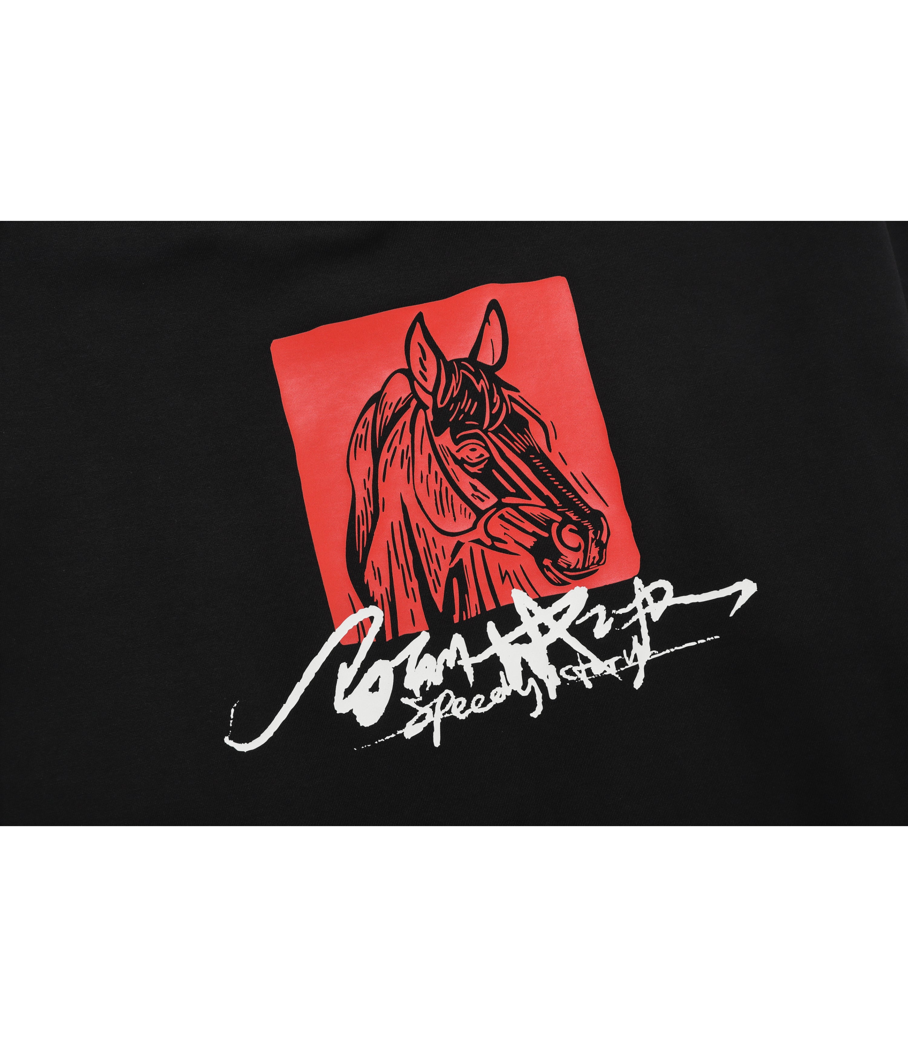 Unisex Year Of The Horse Graphic Hoodie<br>BLACK