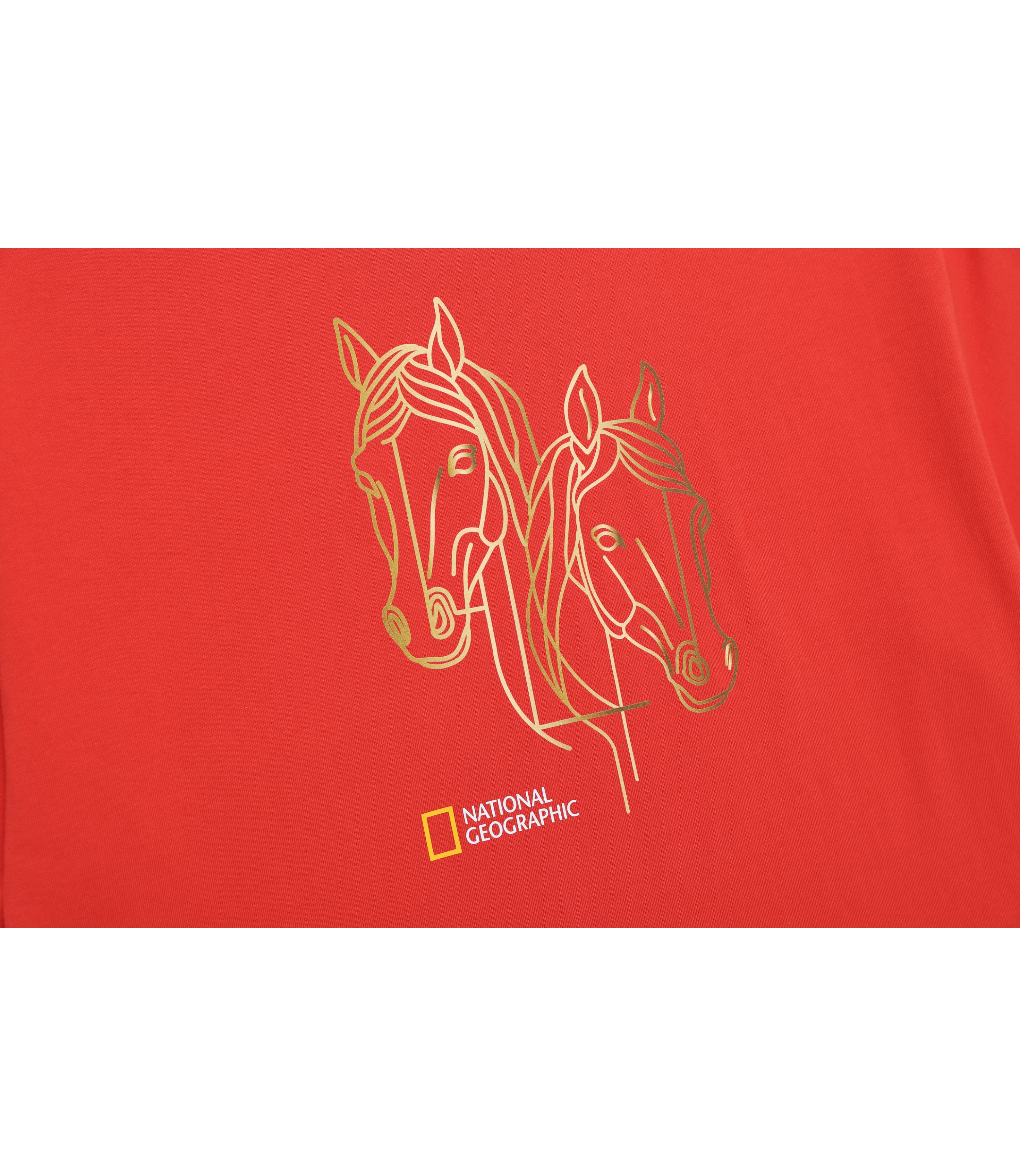Unisex Year Of The Horse Graphic Pocket Tee<br>RED