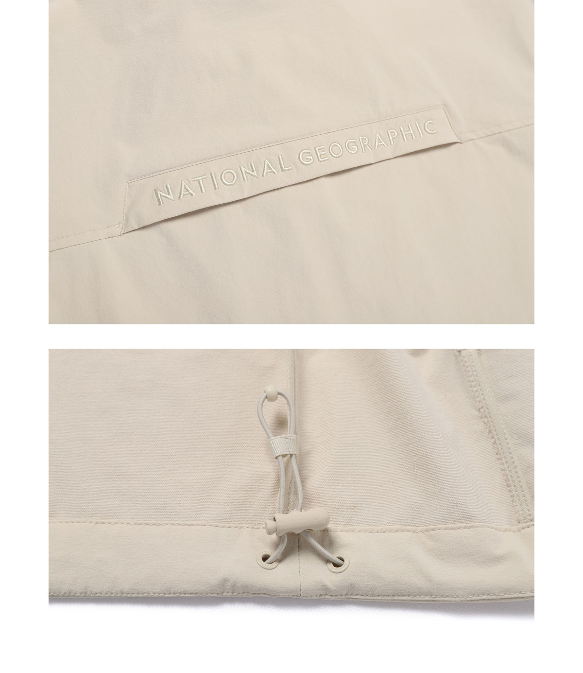 Unisex ARCHELON Woven Stretch Semi-Overfit Hooded Full Zip-Up<br>SILVER BIRCH