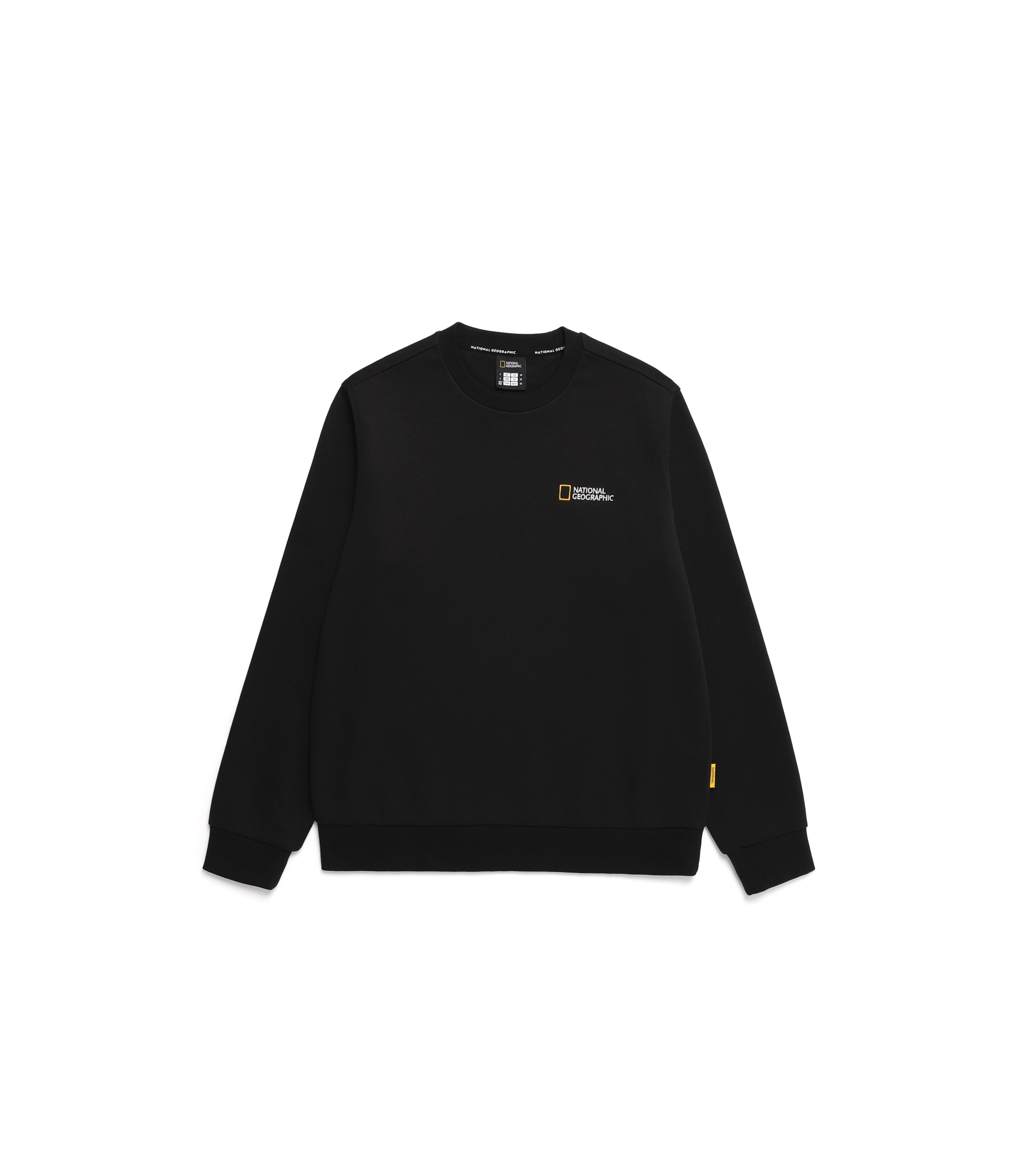 Unisex FOLHAS Small LOGO Sweatshirt<br>CARBON BLACK